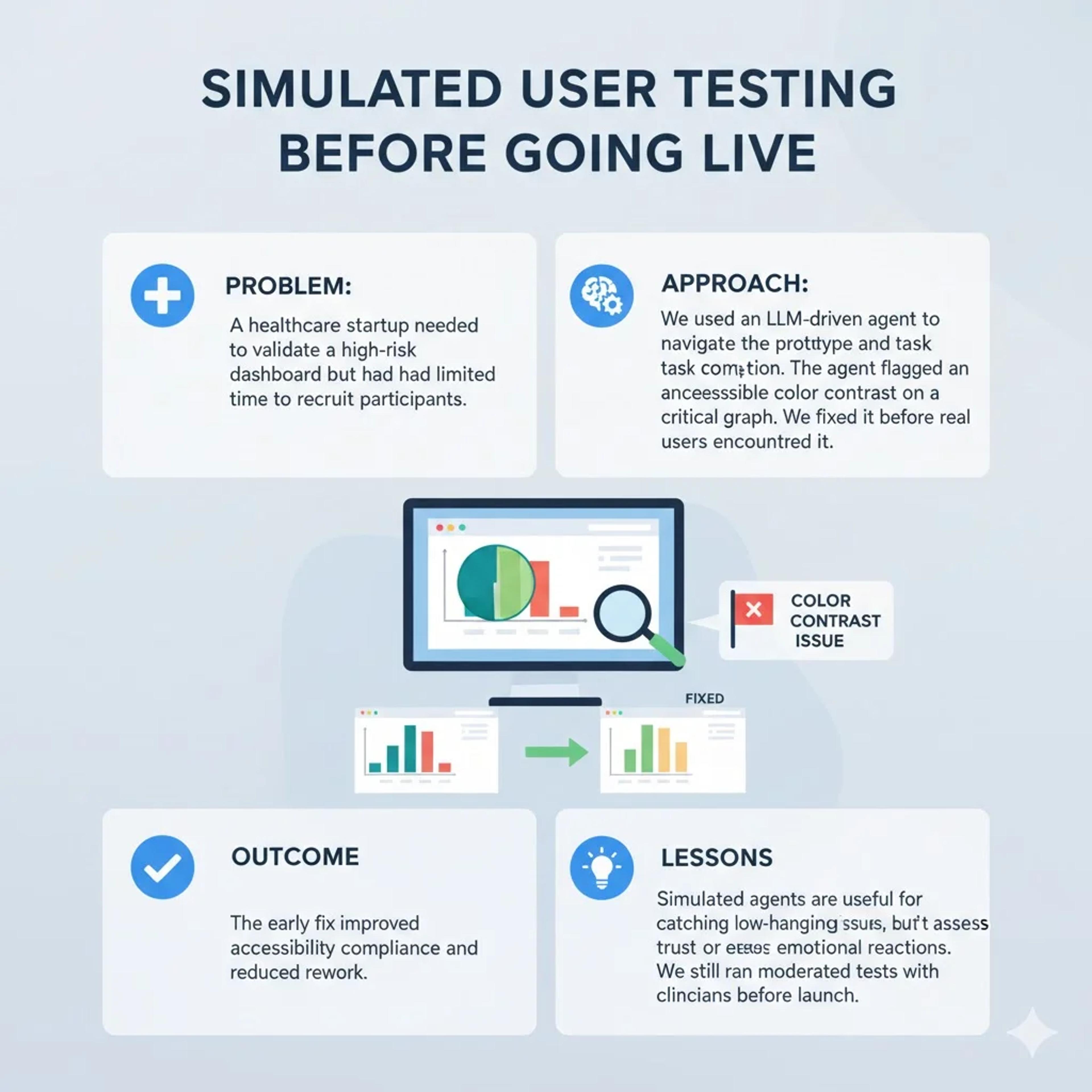 Simulated user testing before going live