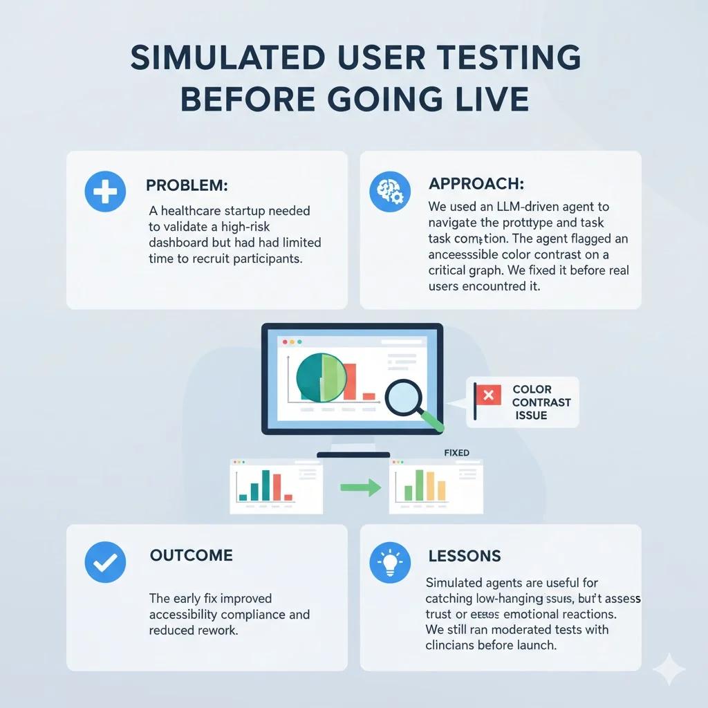 Simulated user testing before going live