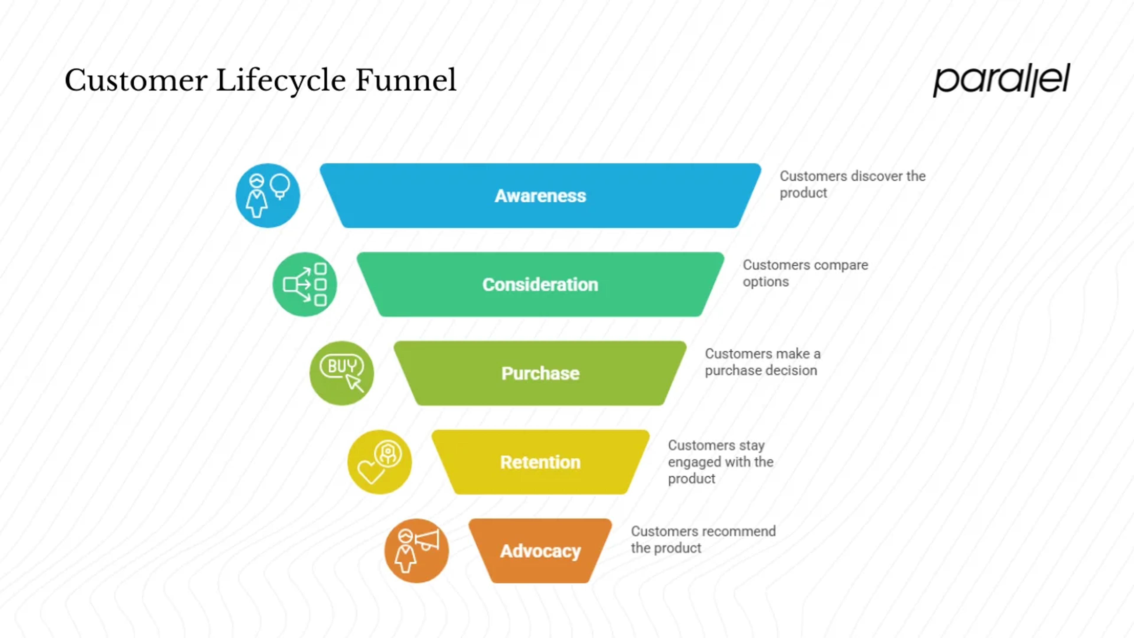 What are the stages of the customer lifecycle?