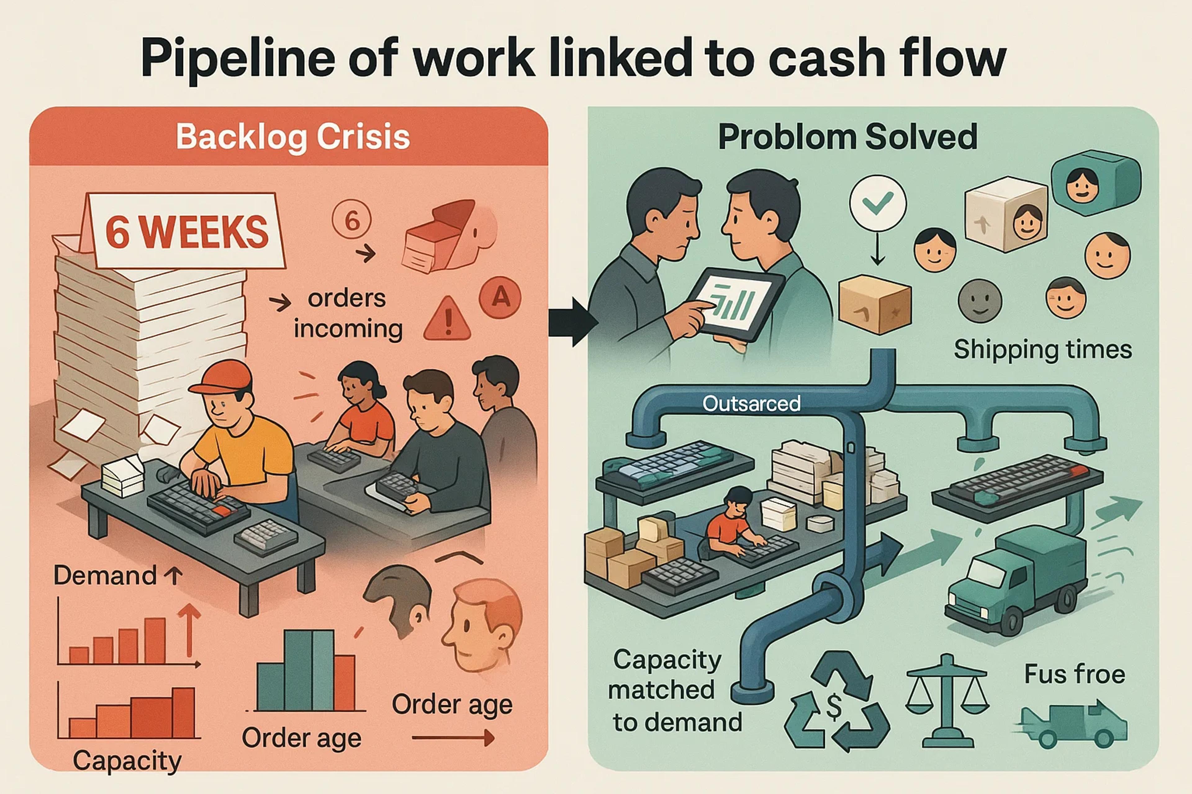 A manufacturing order backlog