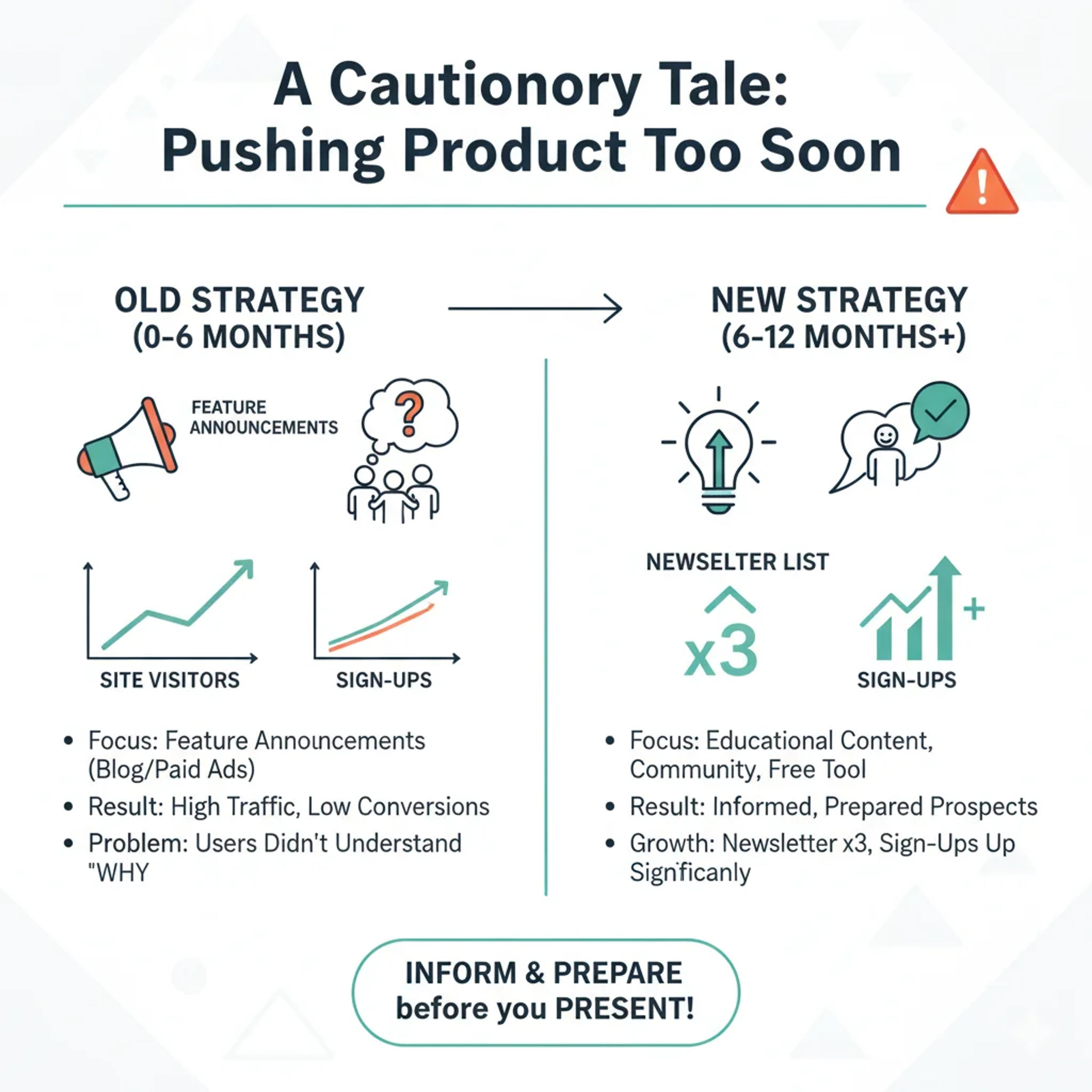 A cautionary tale: pushing product too soon