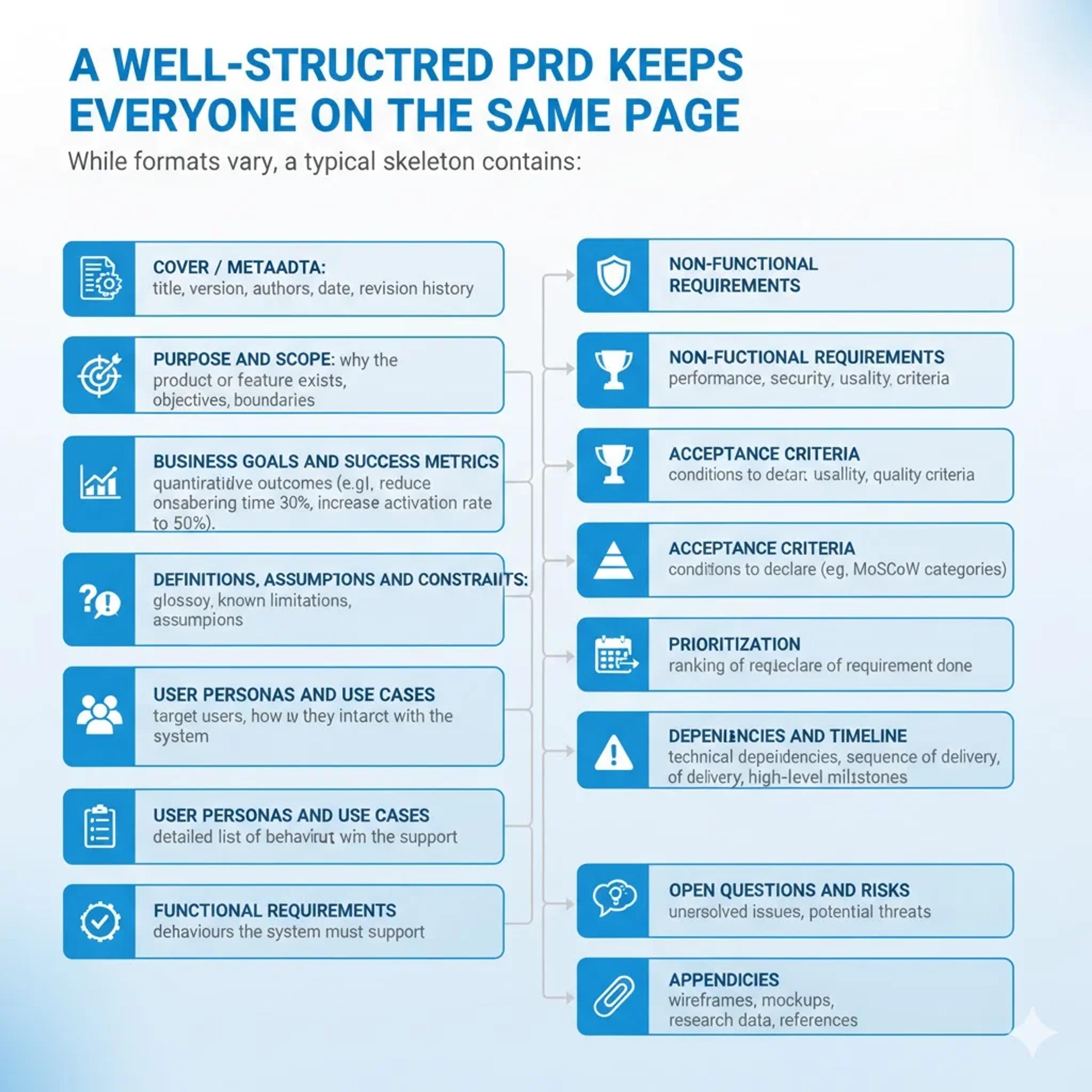Structure your product requirements document