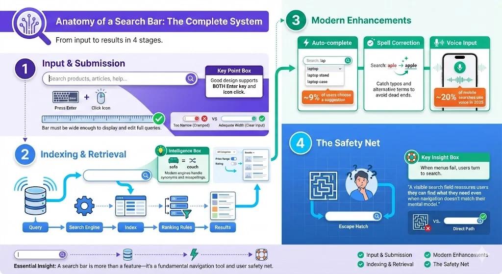 How a search bar works