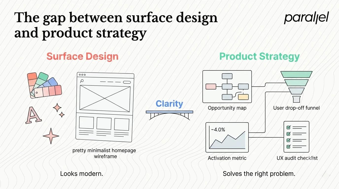 The gap between surface design and product strategy