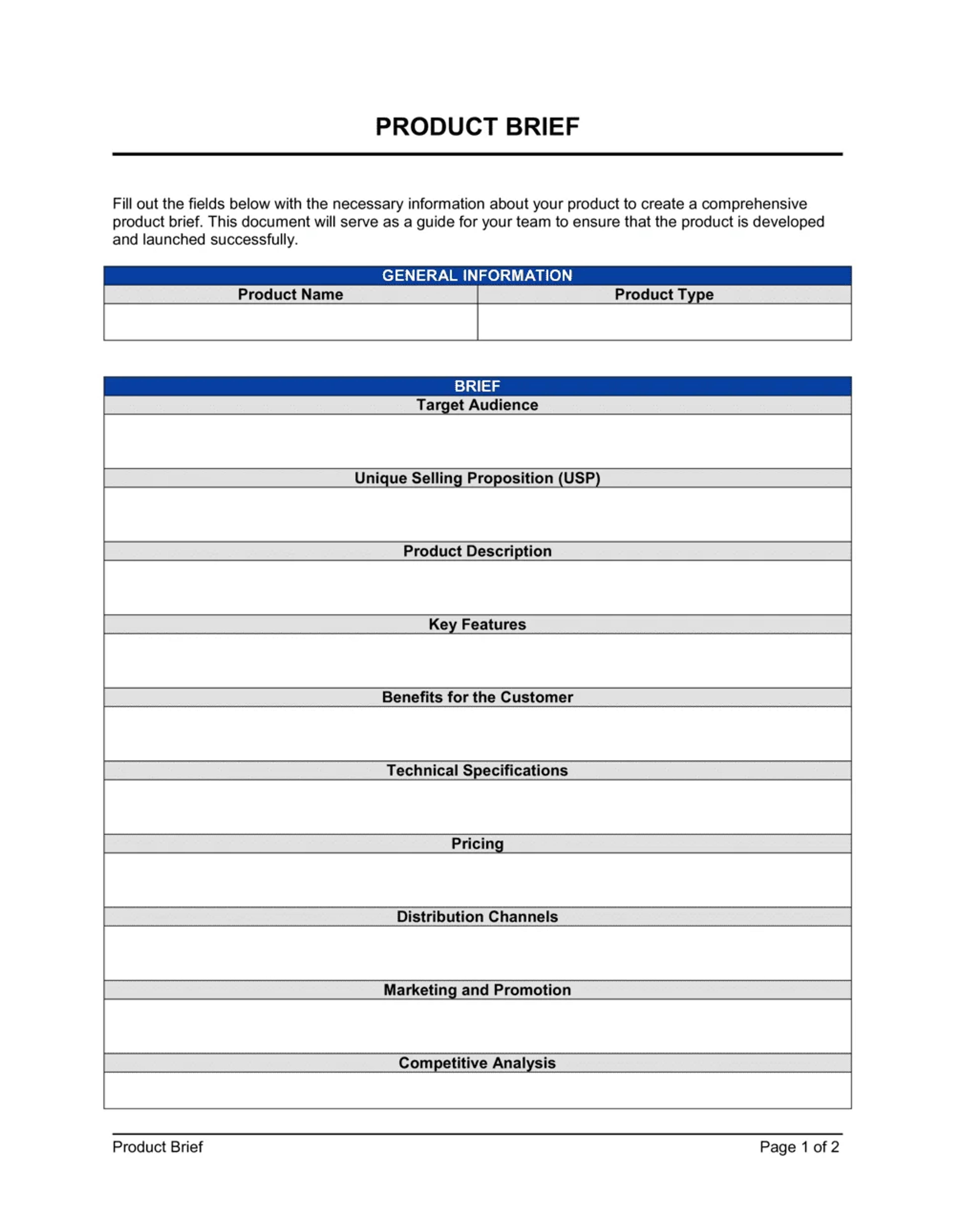 What is a product brief? Definition and context