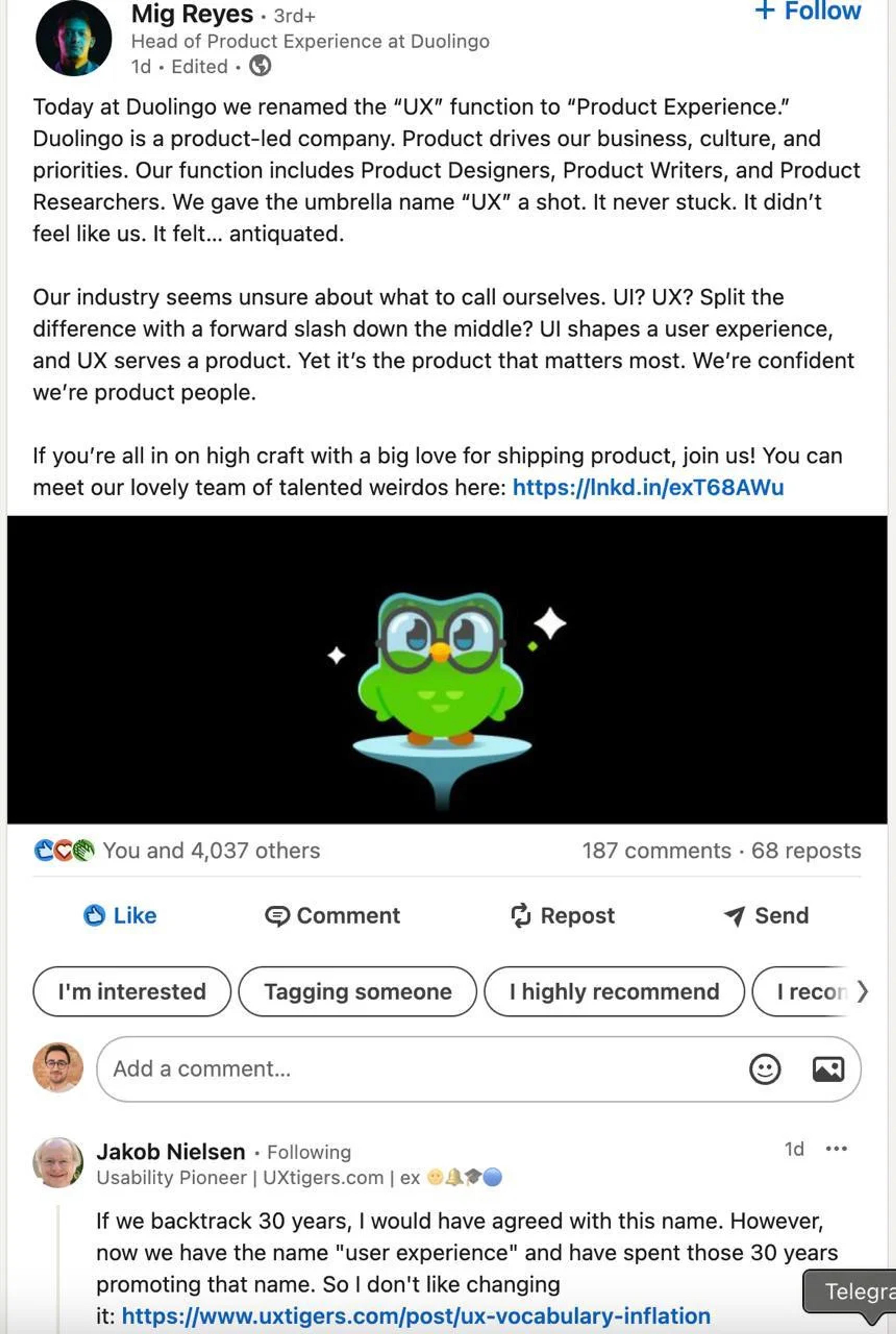 Duolingo’s rename to product experience