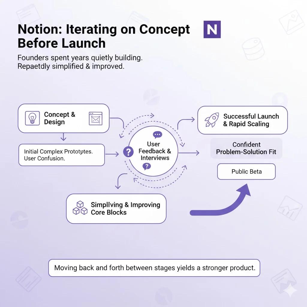 Notion: iterating on concept before launch