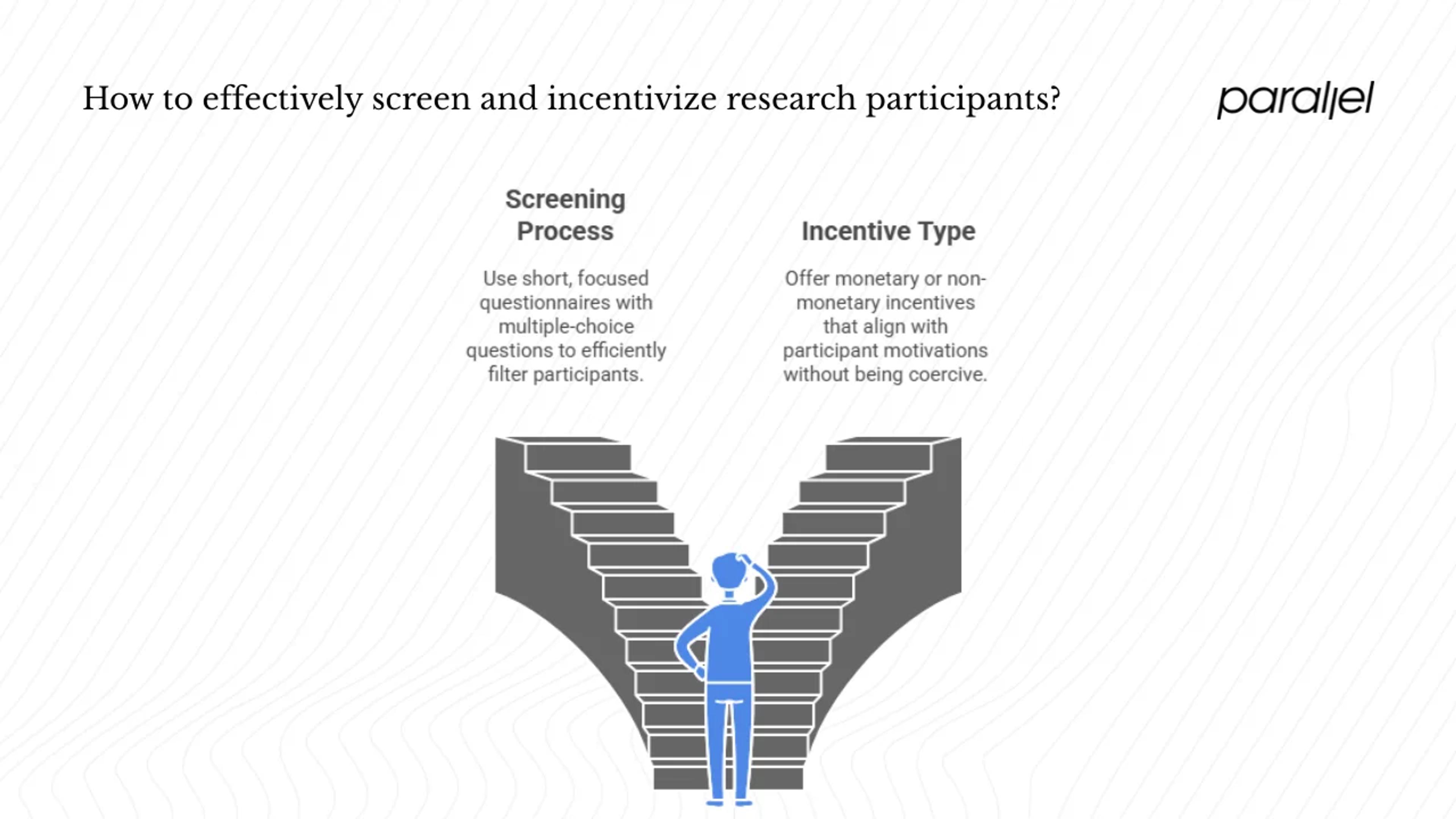 Create a thoughtful screening process and incentives