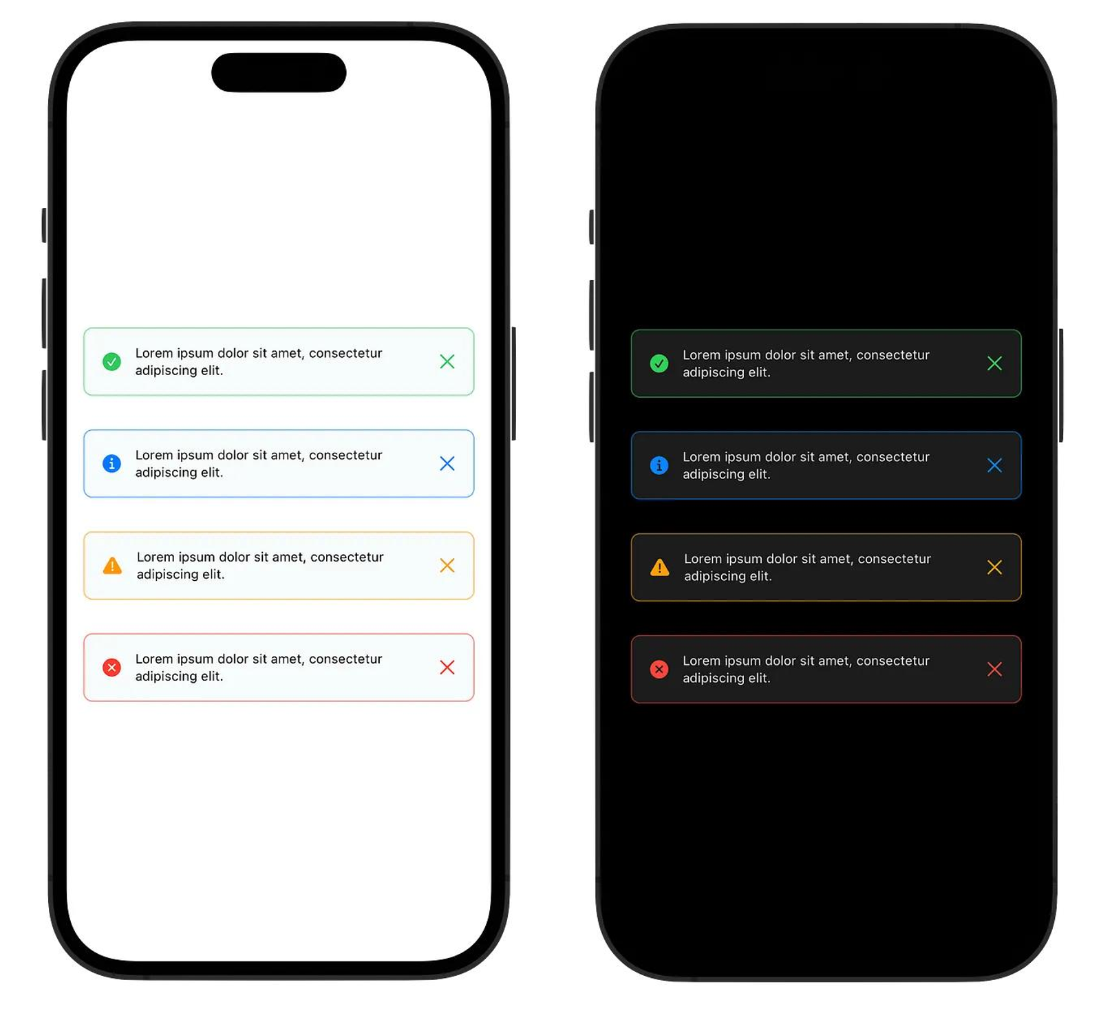 Mobile UI patterns including modals, banners, bottom sheets, and tooltips.