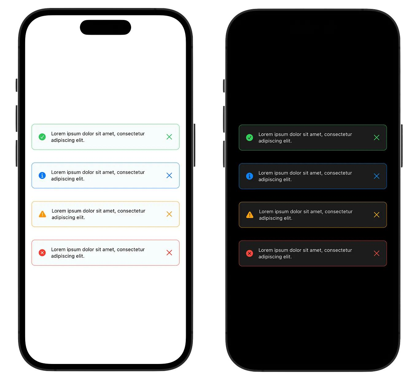 Mobile UI patterns including modals, banners, bottom sheets, and tooltips.