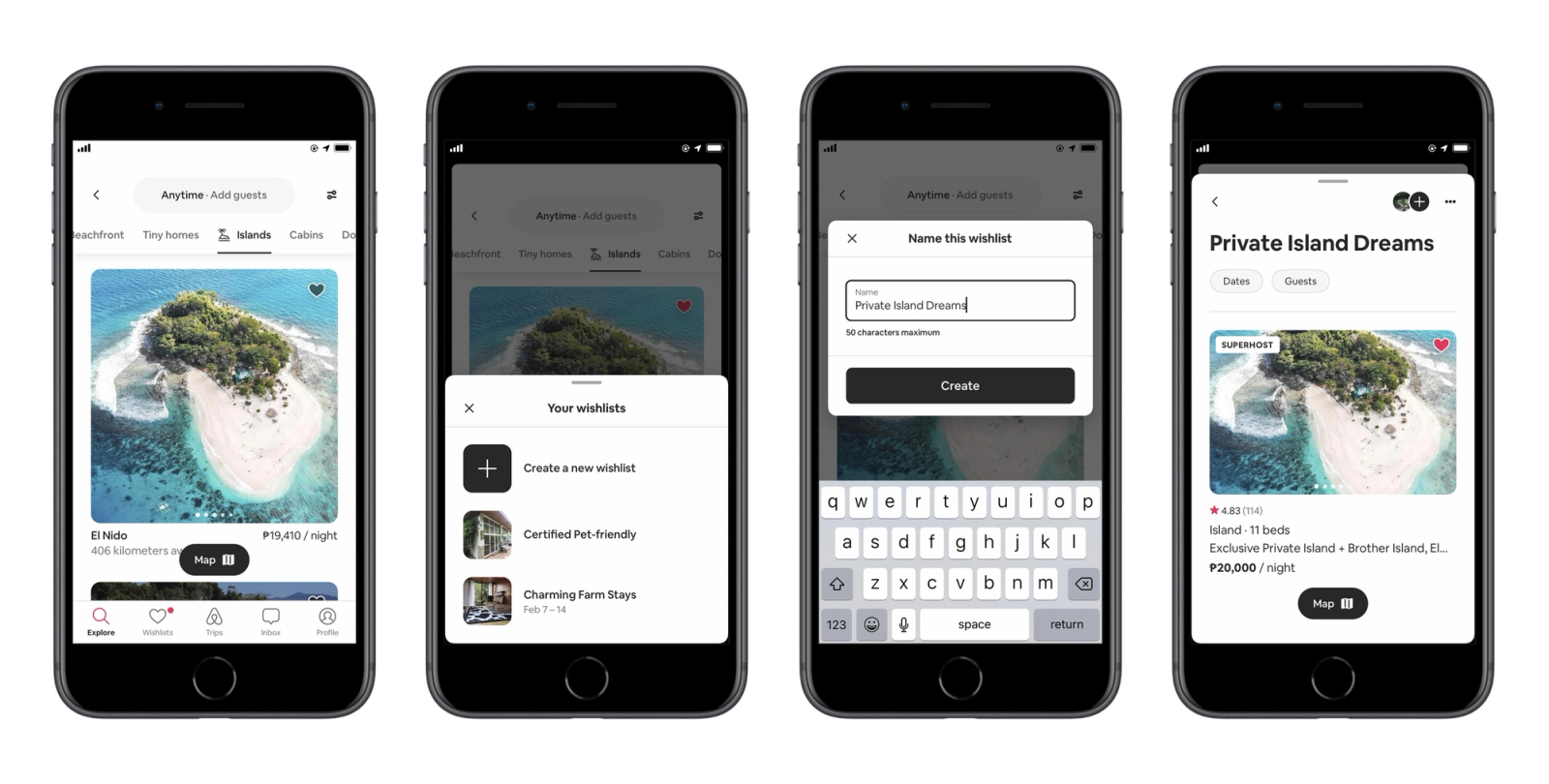 Airbnb displaying a contextual bottom sheet after a user interacts with a property listing.