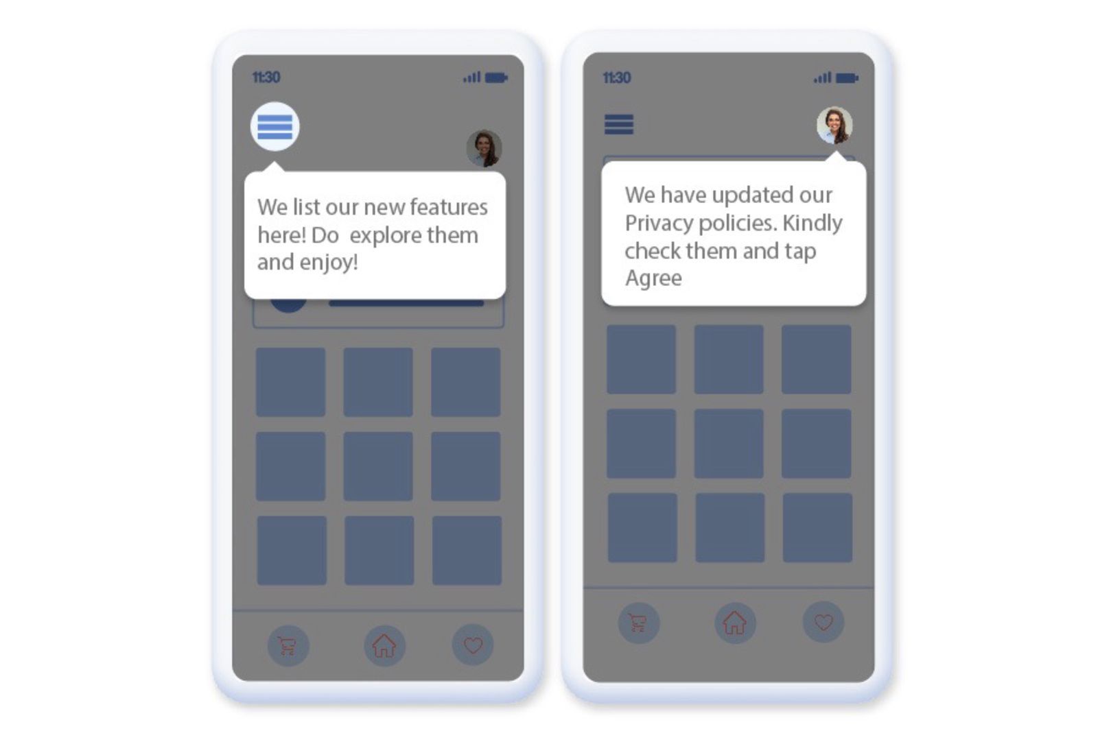 Contextual tooltip highlighting a feature within a mobile application interface.