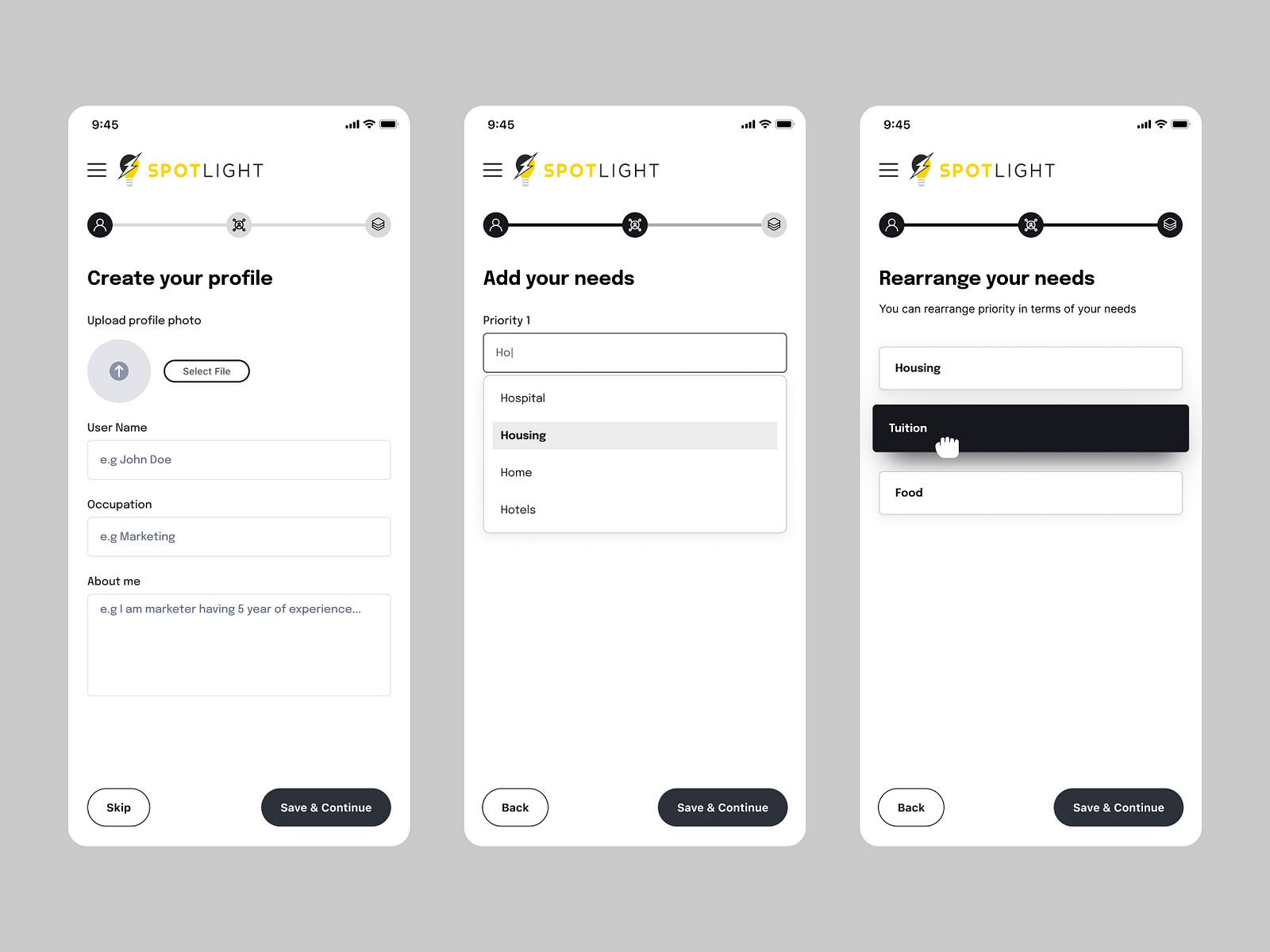 Feature spotlight and onboarding tooltip designed to match a mobile app's native interface.