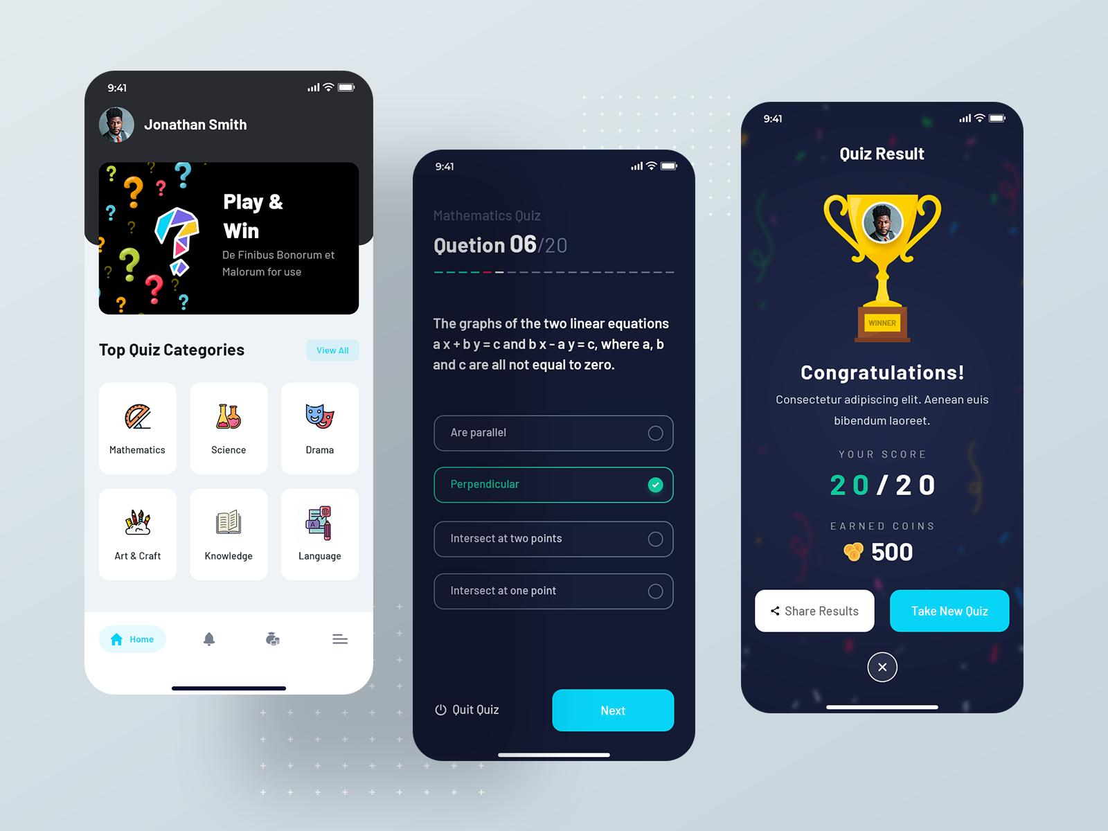 Interactive quiz experiences used by consumer apps to increase engagement and session duration.