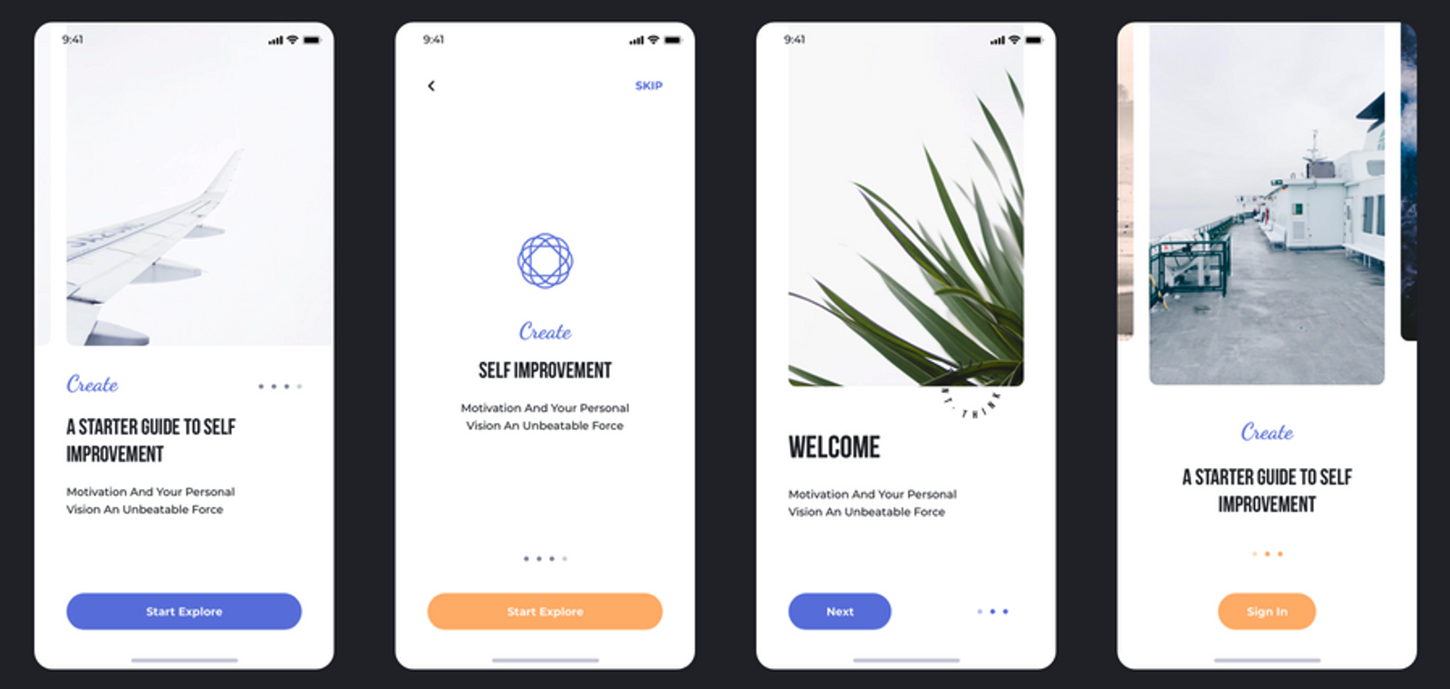 Interactive mobile app walkthrough showing a step-by-step tooltip guiding a user through their first feature action.