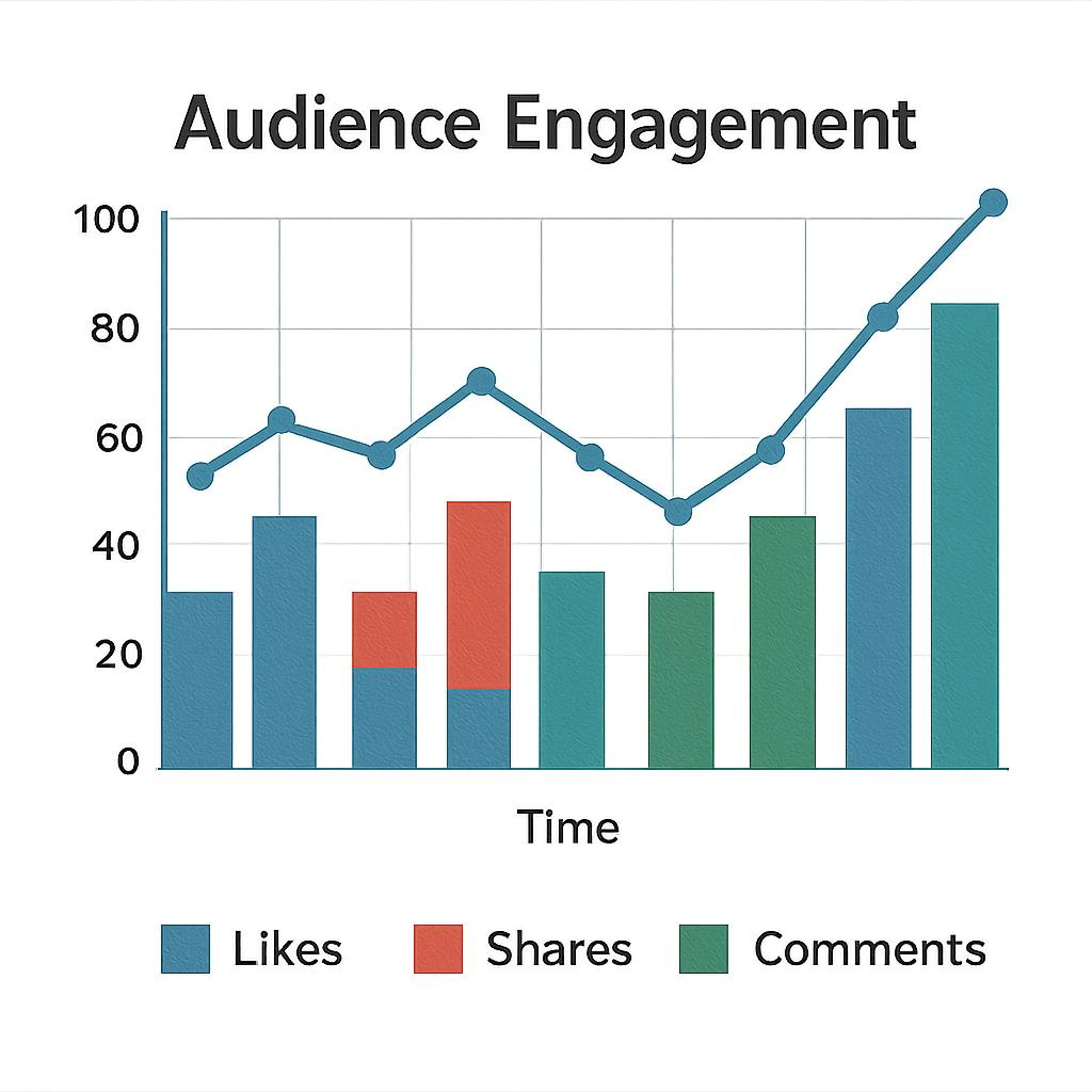 Analytics dashboard comparing click-through rates, conversions, and retention across engagement campaigns.