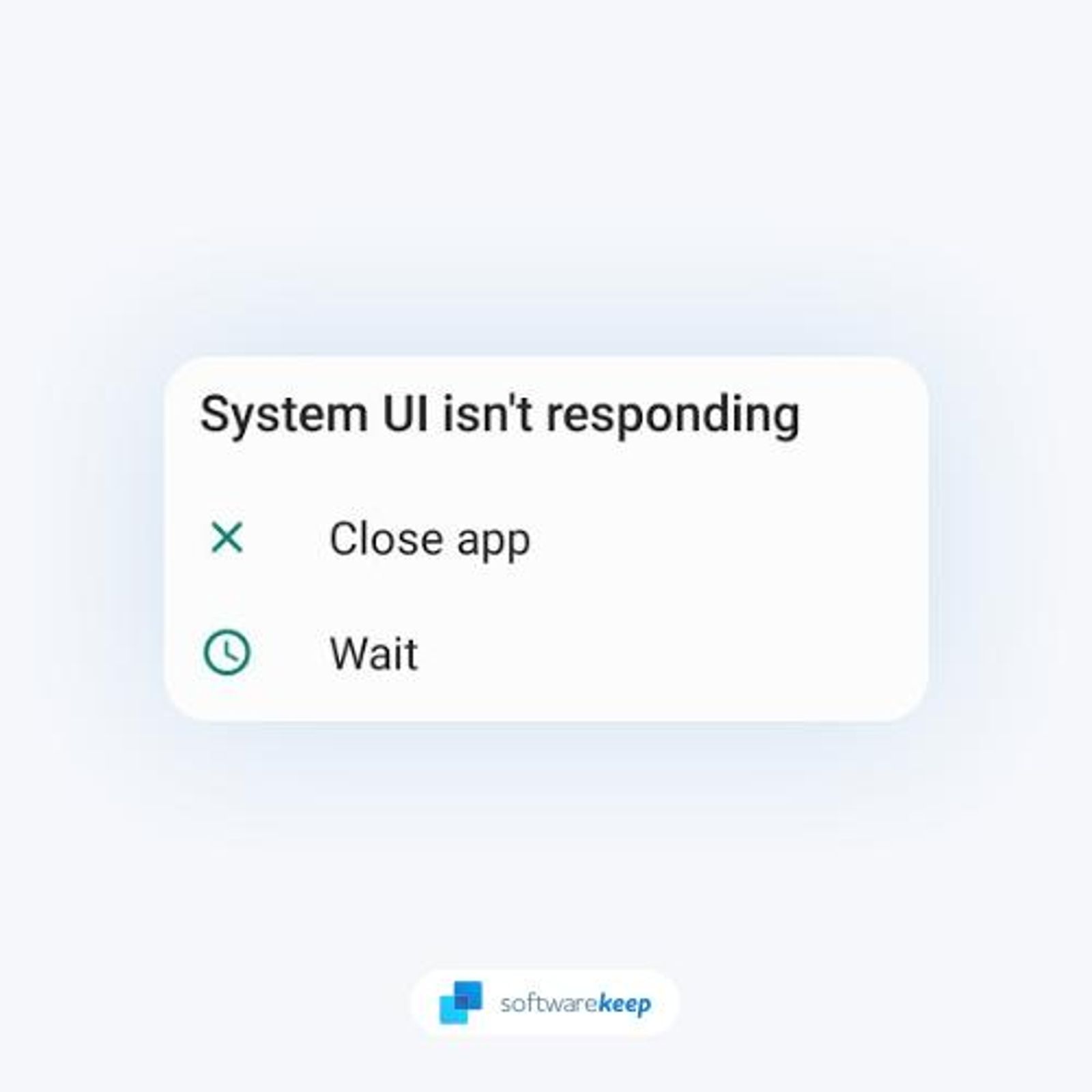 Android system UI not responding error message showing app crash scenario