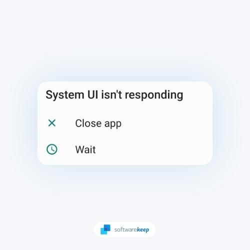 Android system UI not responding error message showing app crash scenario