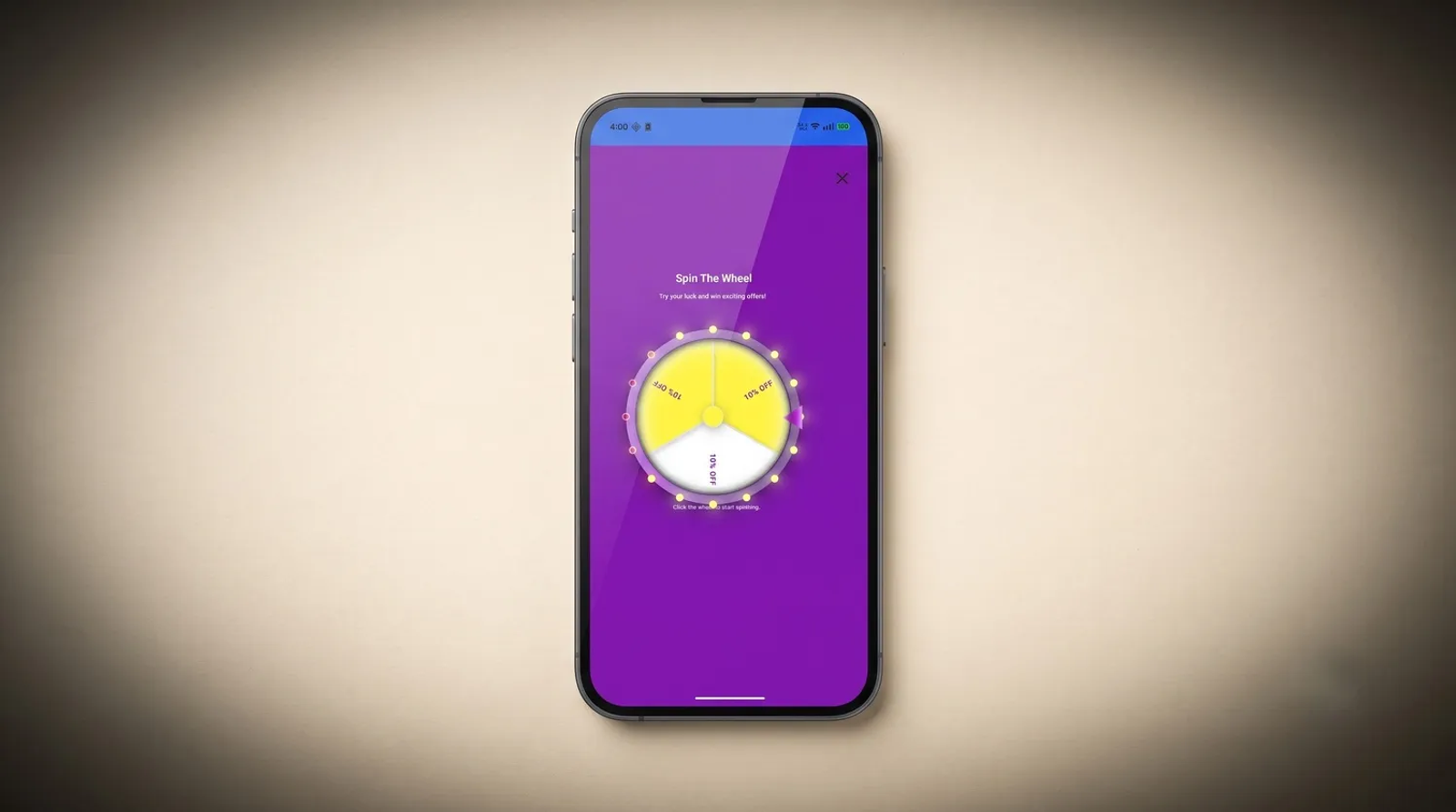 Image of a broken spin the wheel template