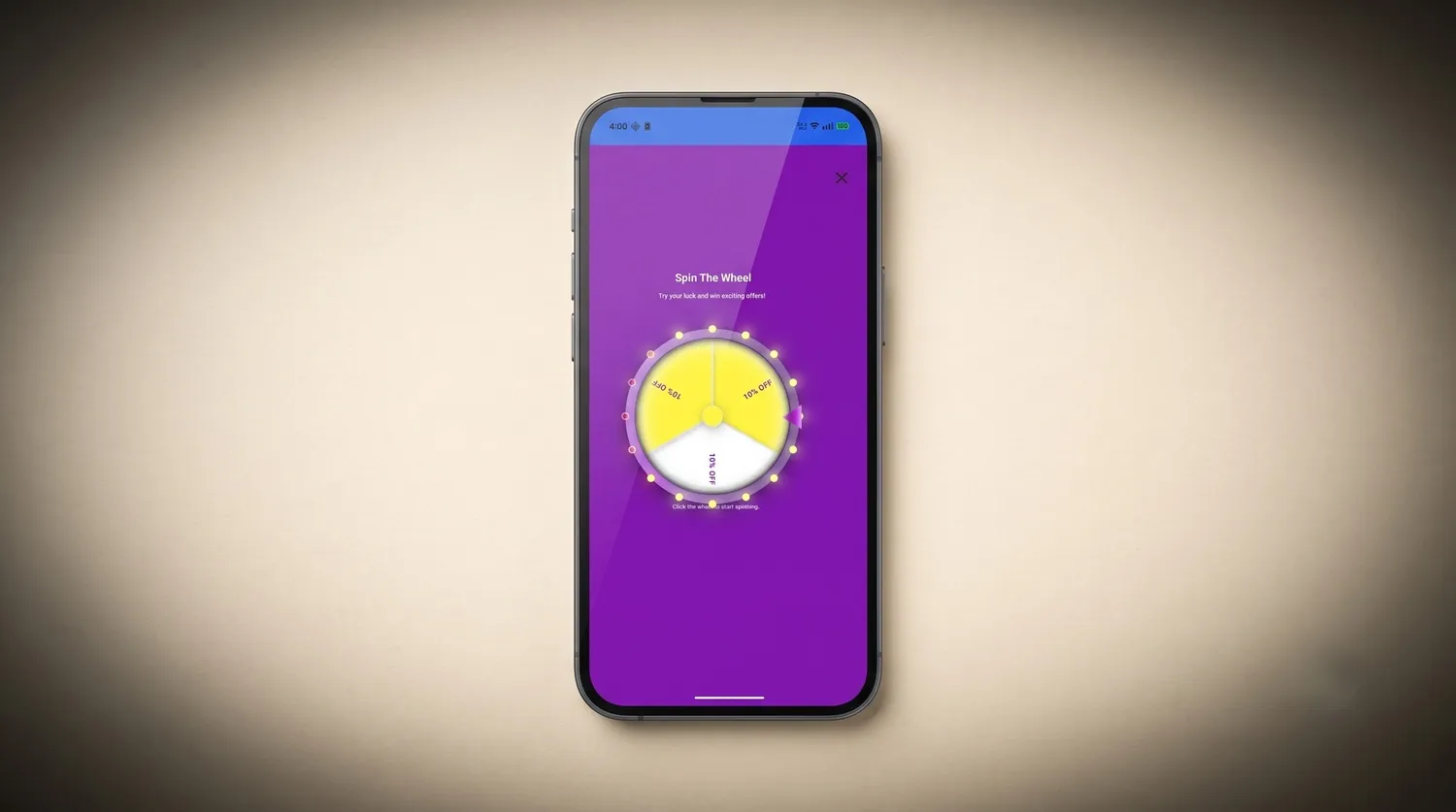 Image of a broken spin the wheel template