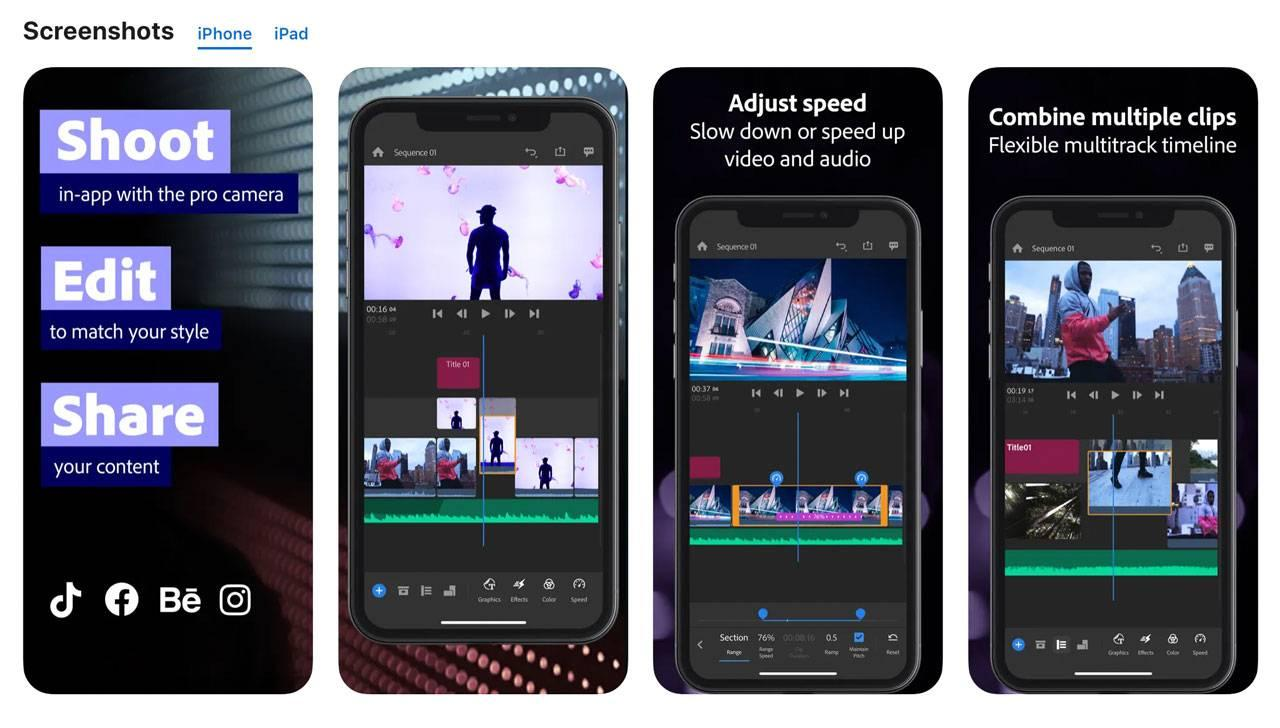 Editing a product tutorial video for a mobile application