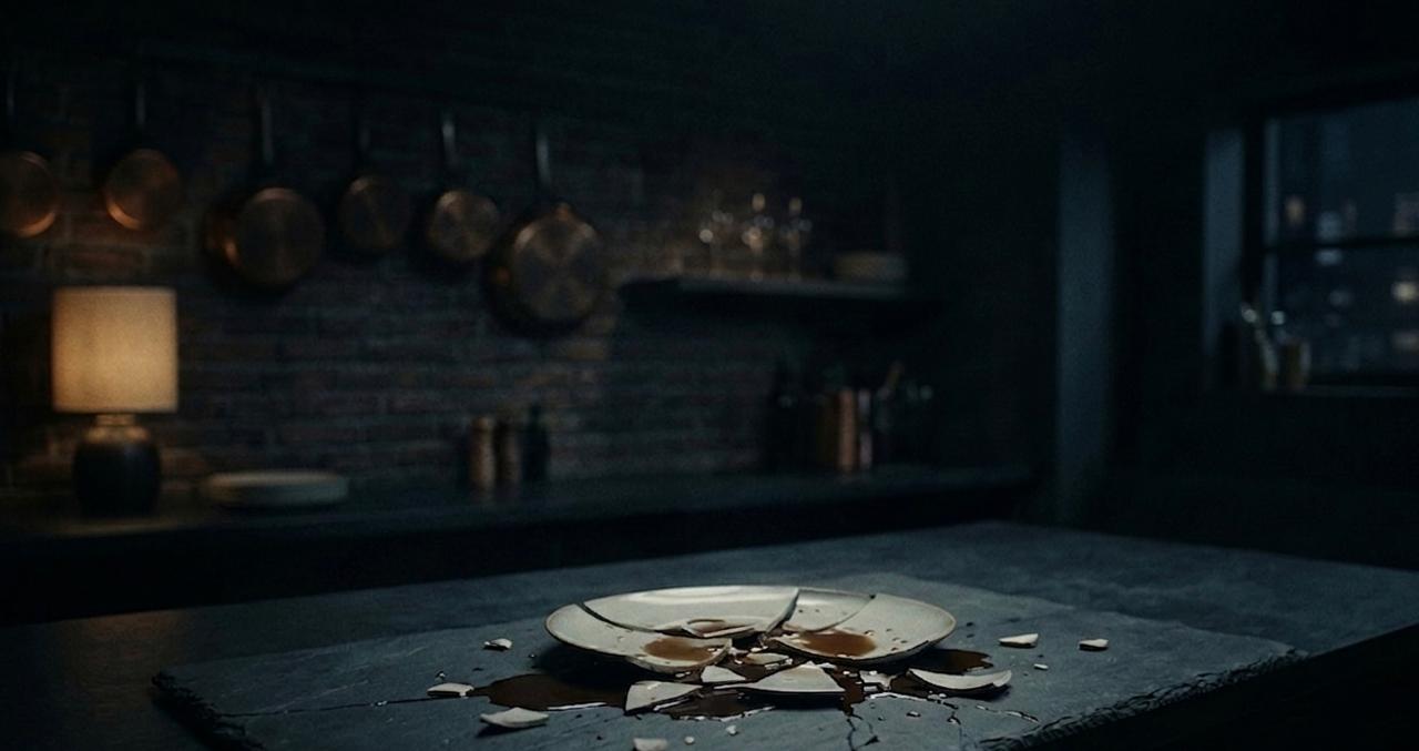 Broken plate on a table symbolizing app crash and disrupted user experience