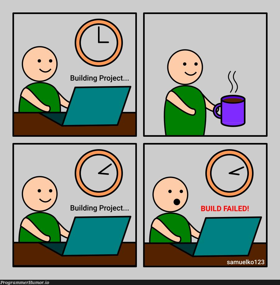 Illustration of a software engineer looking at a computer screen displaying a failed CI/CD pipeline test, representing flaky tests and their impact on engineering trust and software reliability.