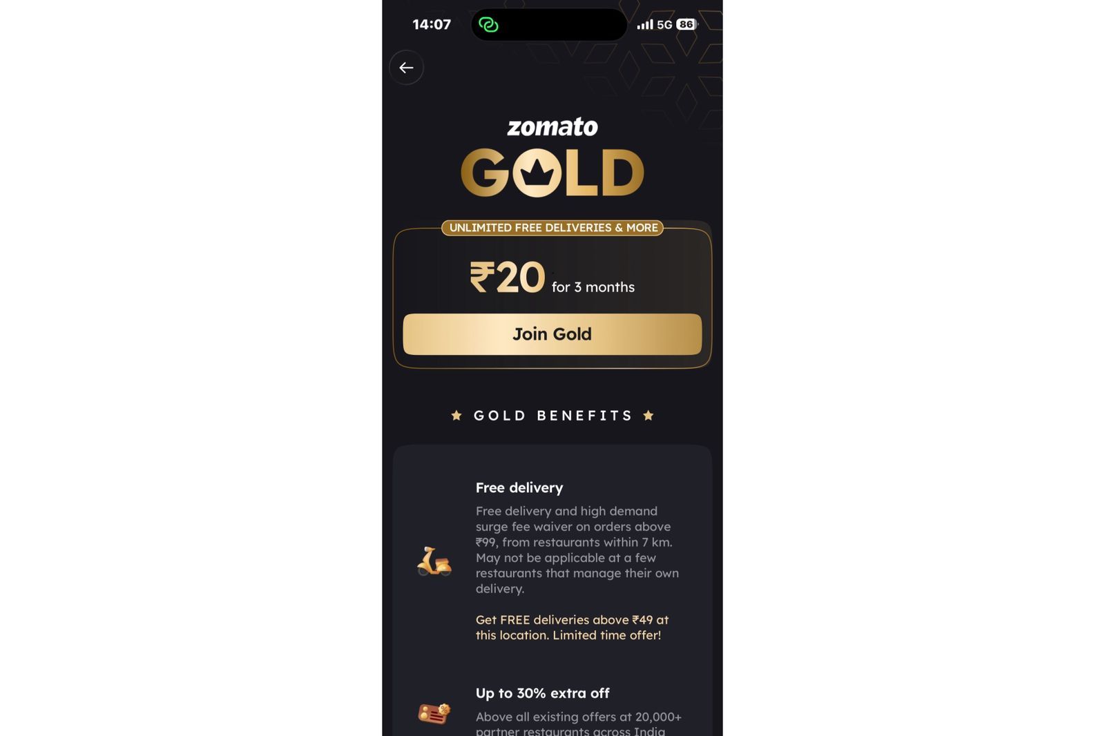 Zomato's Inline Upsell Actually Looks Like