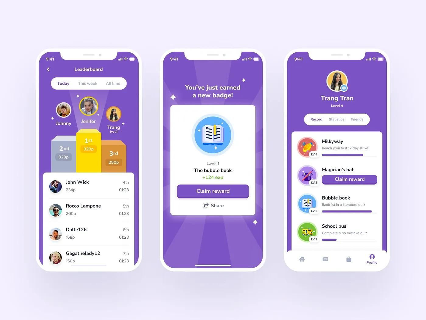 Consumer mobile app engagement with streaks, rewards, and nudges.