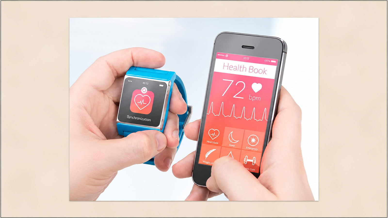 Cross-device experience showing seamless synchronization between a smartwatch and companion mobile app.