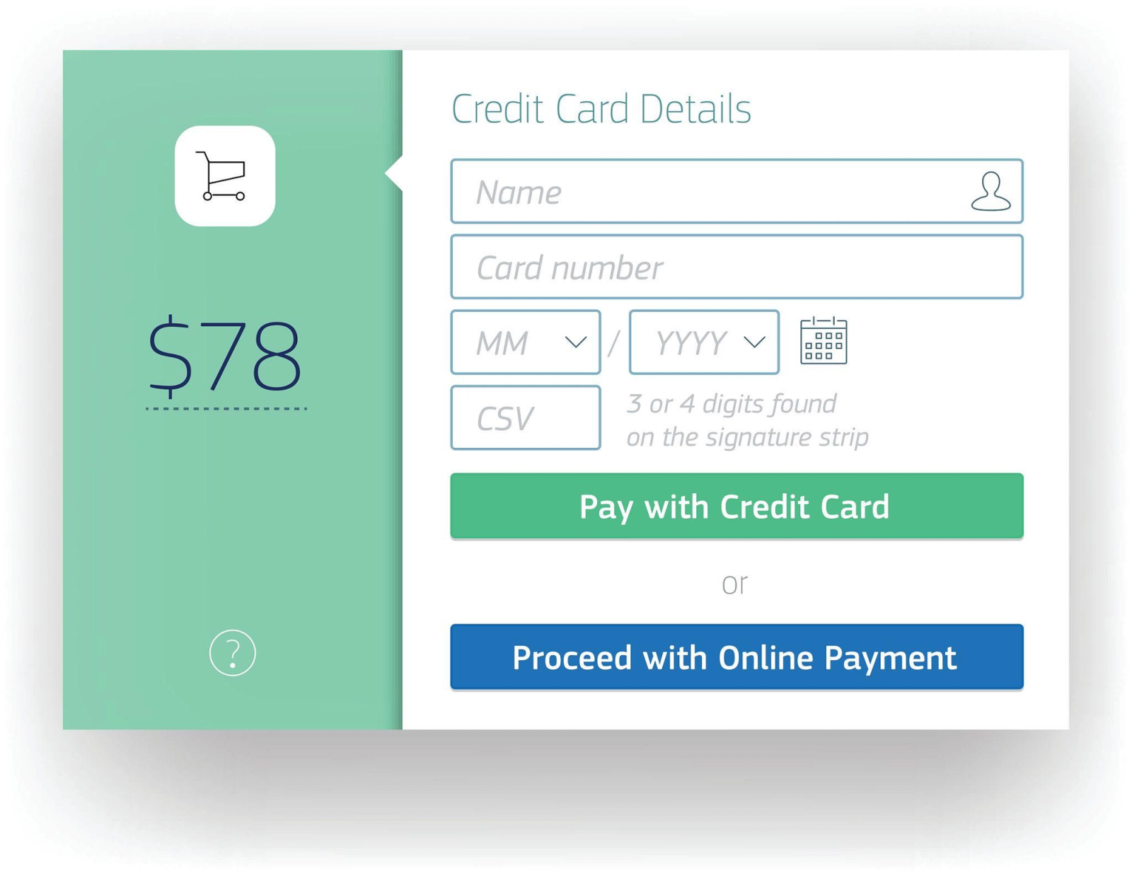 Minimal distraction mobile checkout screen designed for focused completion