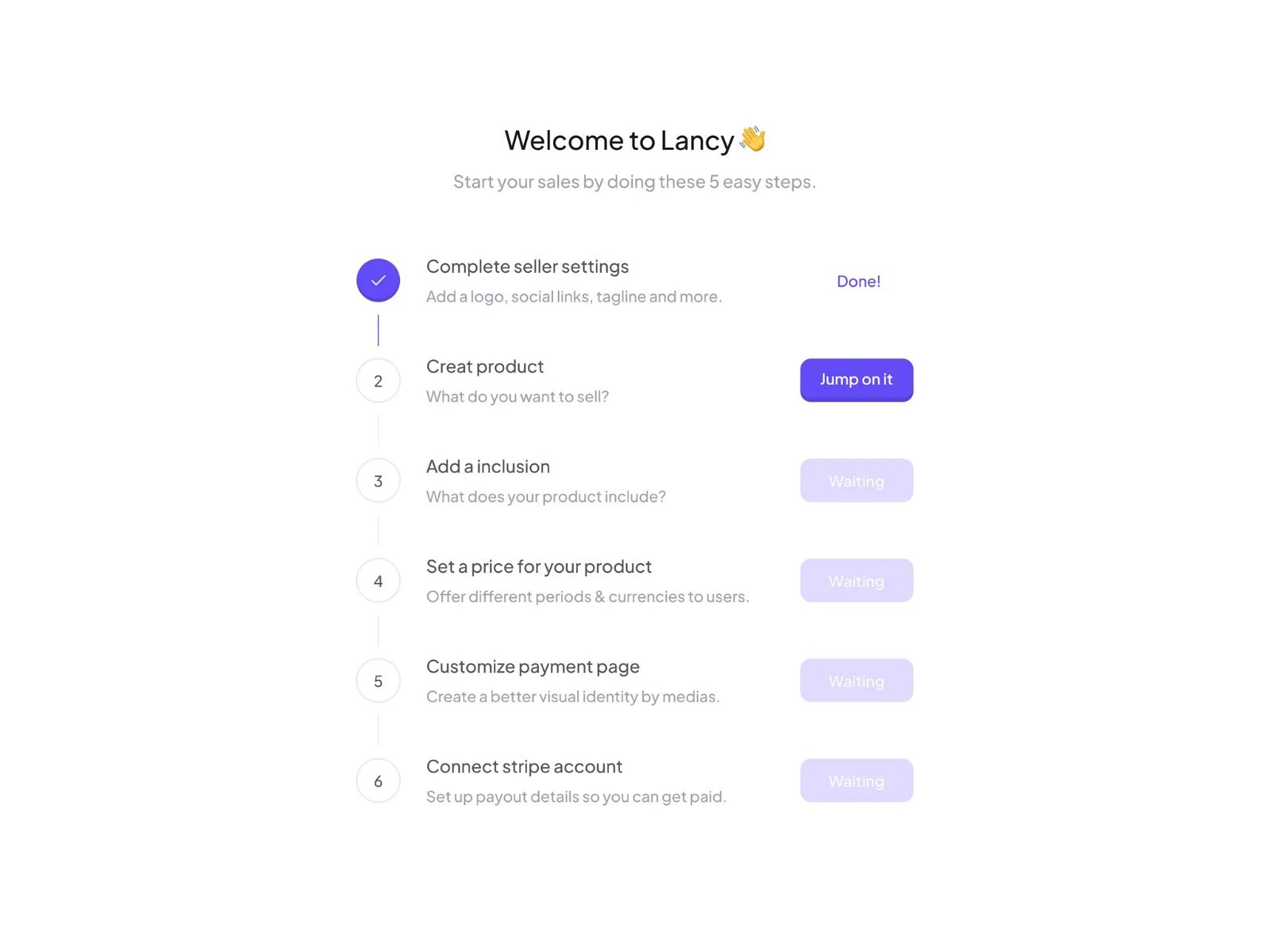 Mobile app onboarding checklist with step-by-step progress tracking for new user activation.