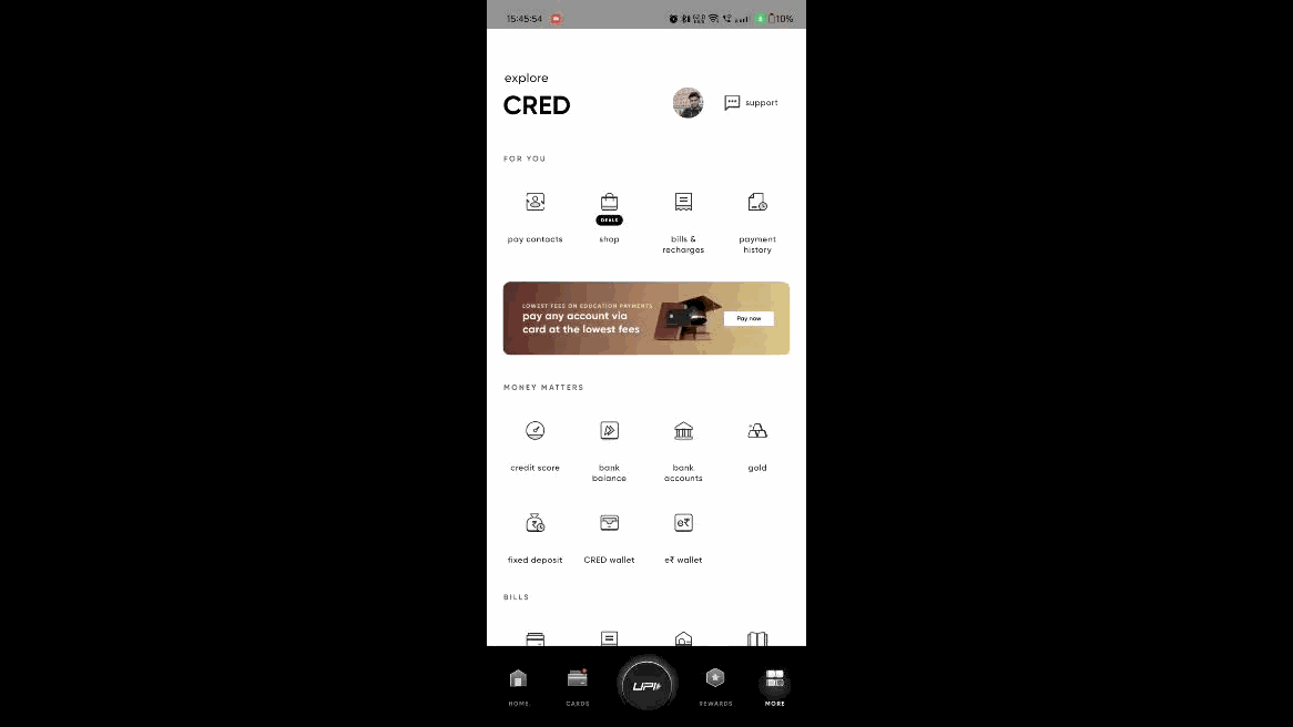 CRED's Explore Page