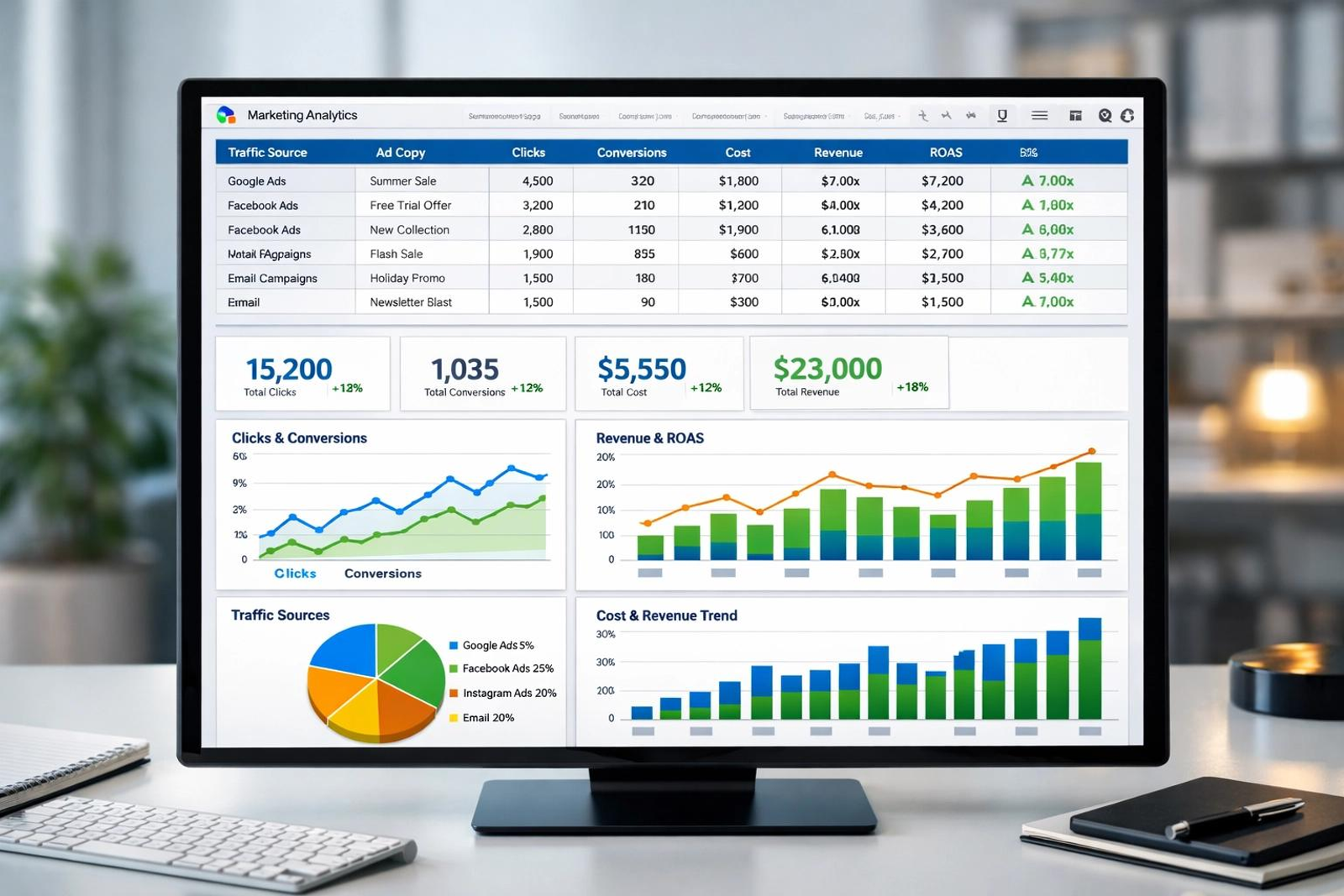Dashboard used to configure in-app engagement campaigns
