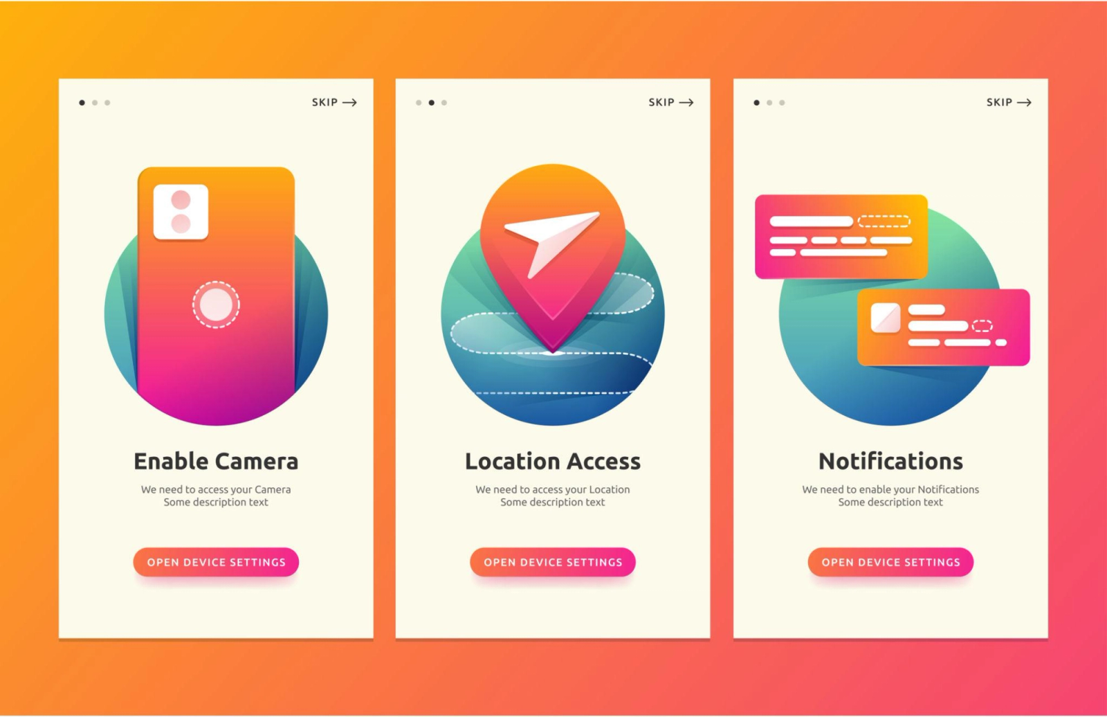 Pre-permission explainer screen shown before notification request