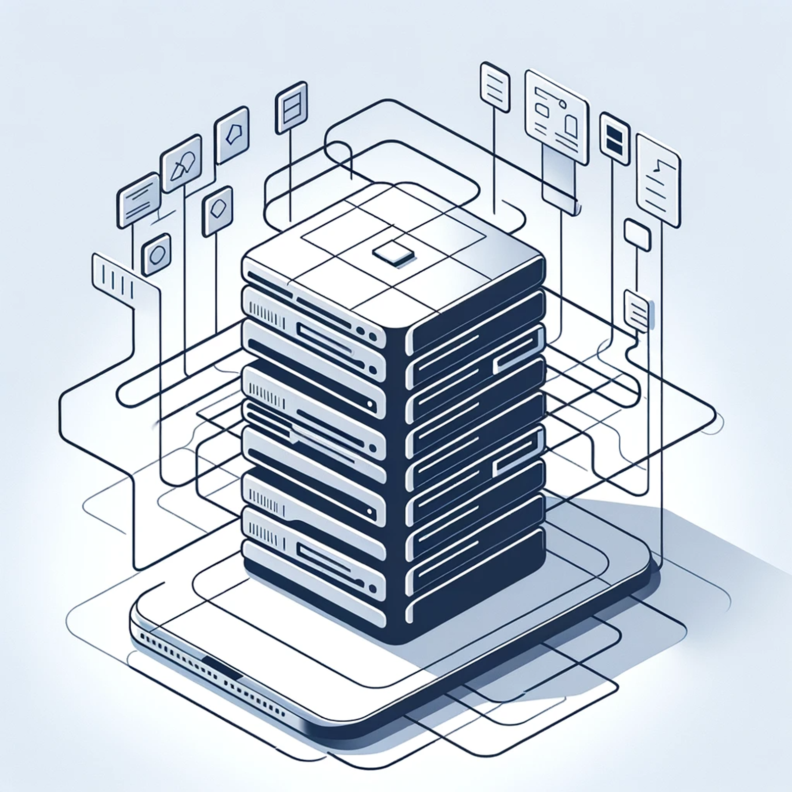 Server stack on mobile device