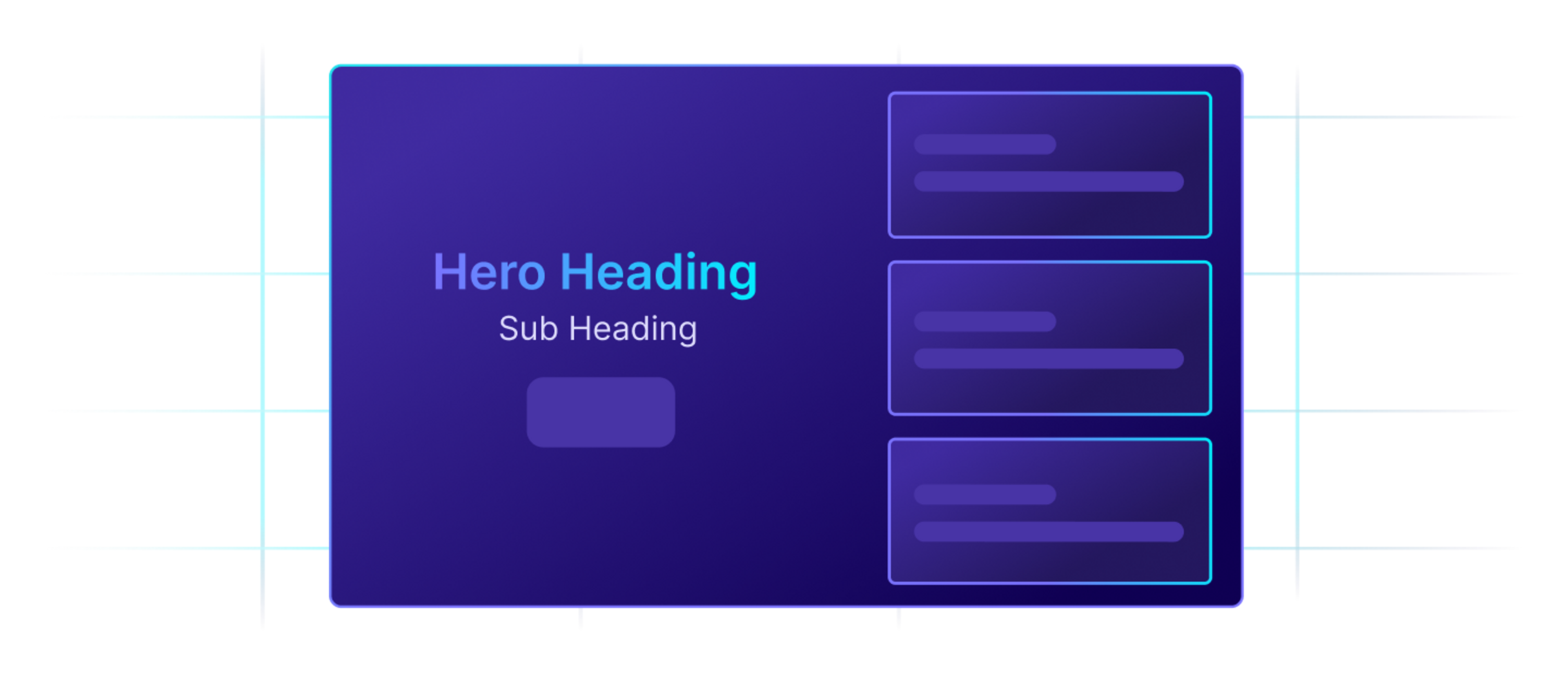 Hero with Sidebar Panels