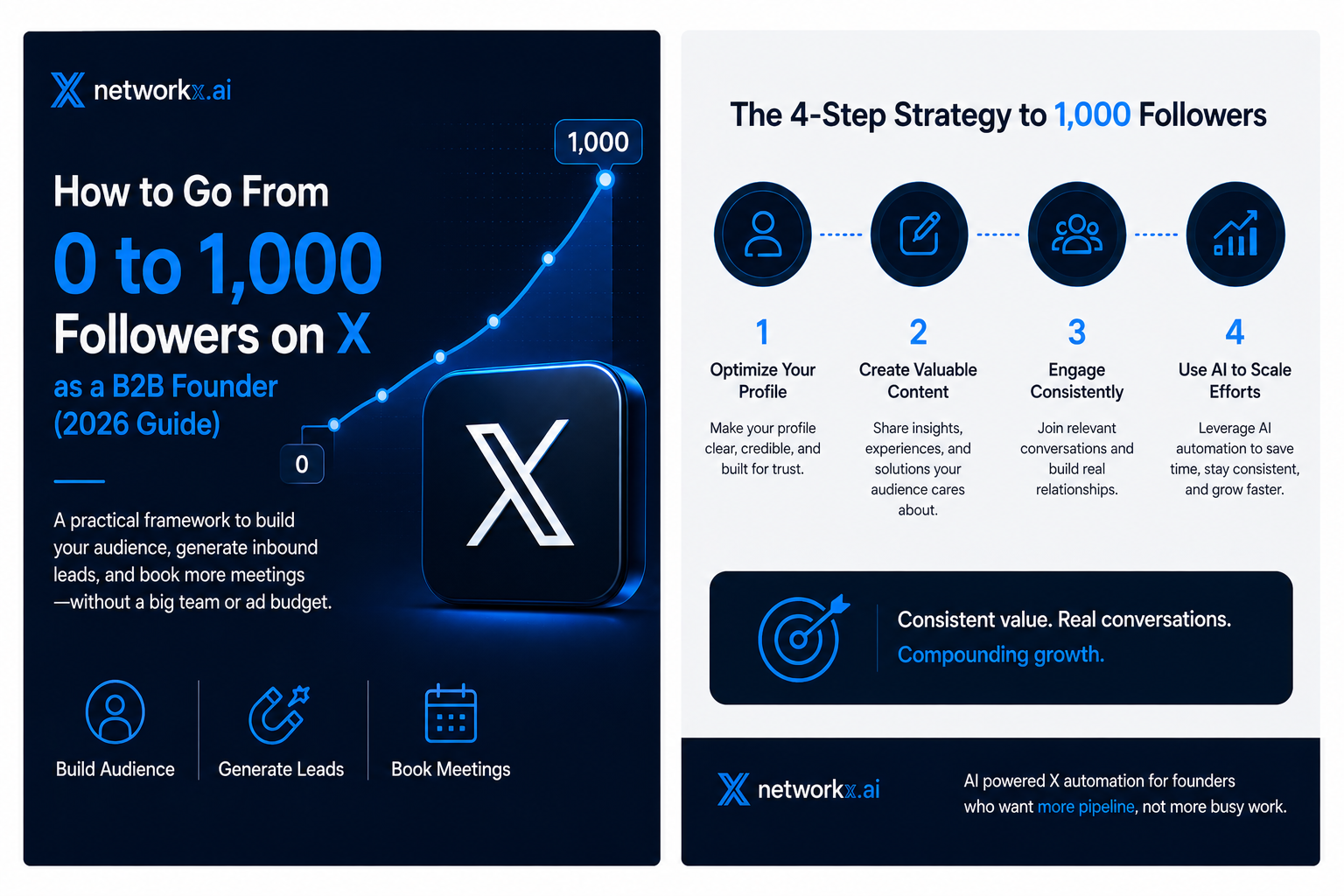 How to Go From 0 to 1,000 Followers on X as a B2B Founder (2026 Guide)