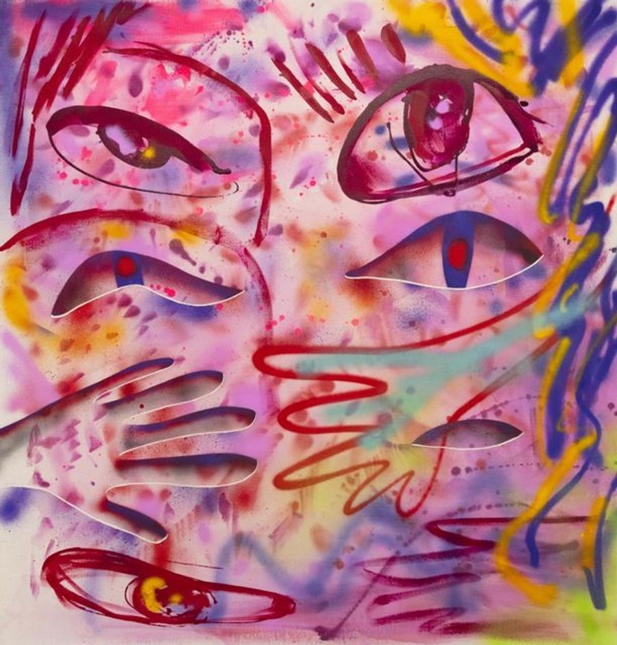 Faces (Purple and Pink)