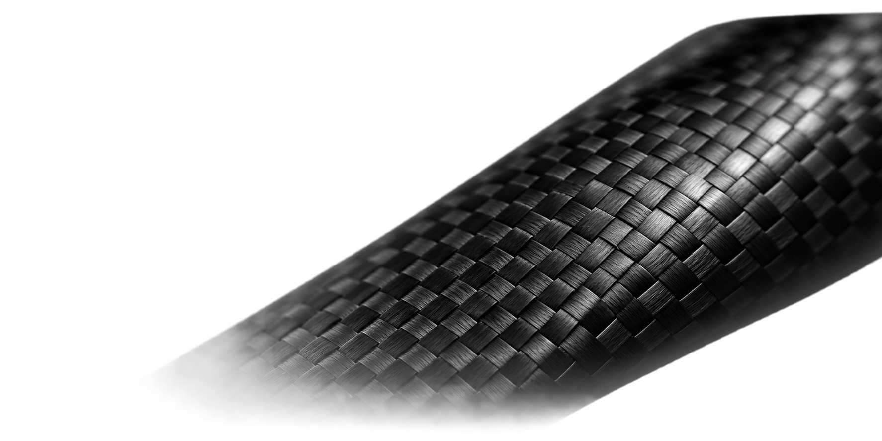 Close-up of dark carbon-fibre weave