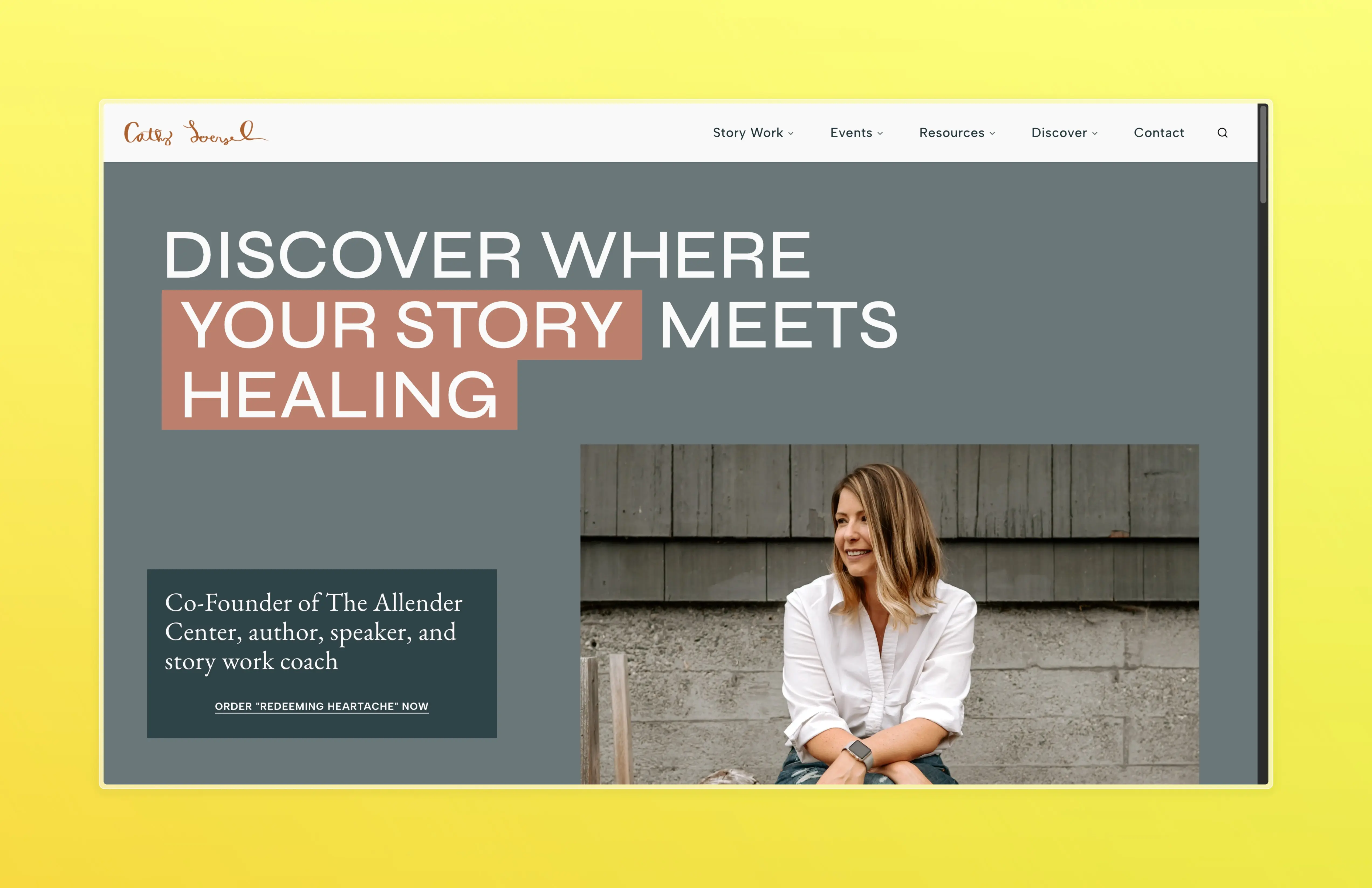 Screenshot of Cathy Loerzel's homepage