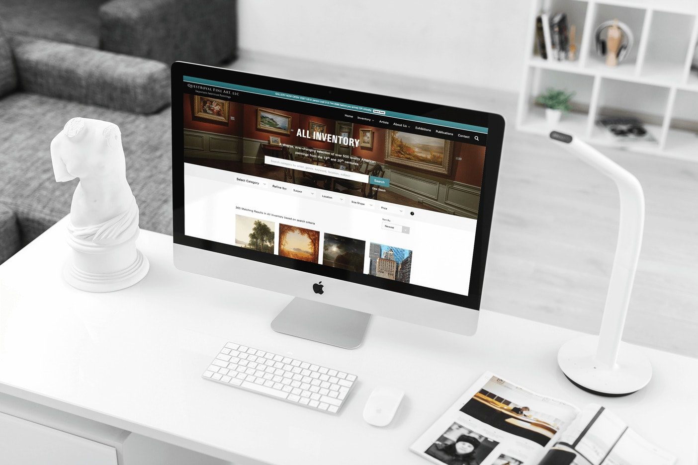 Questroyal site on a desktop