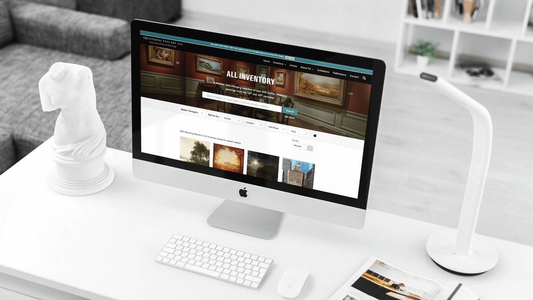 Questroyal site on a desktop