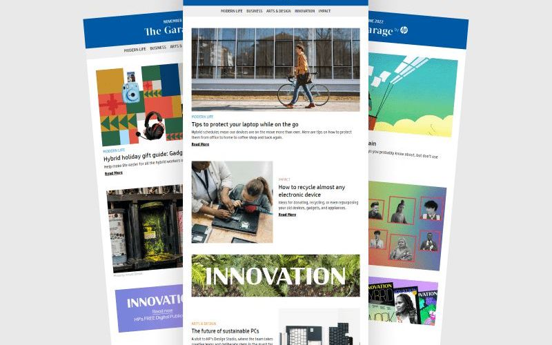 The Garage by HP email newsletters