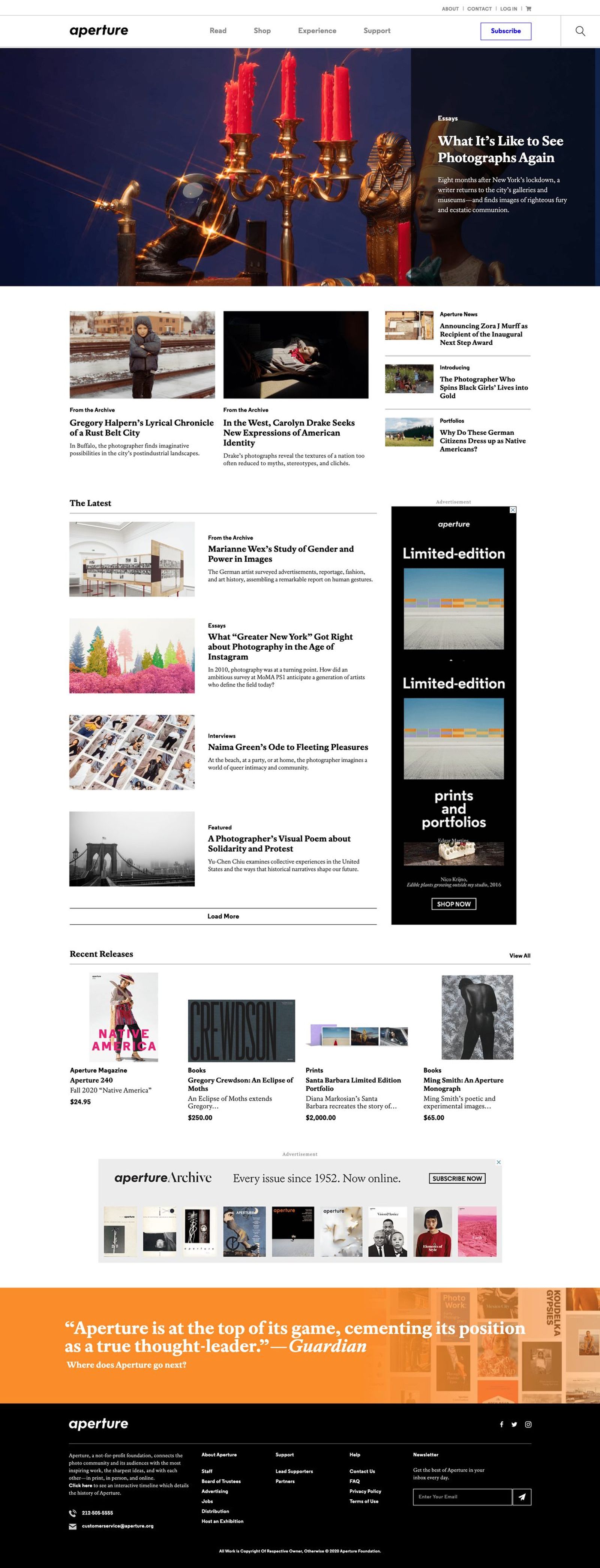 Full Aperture homepage