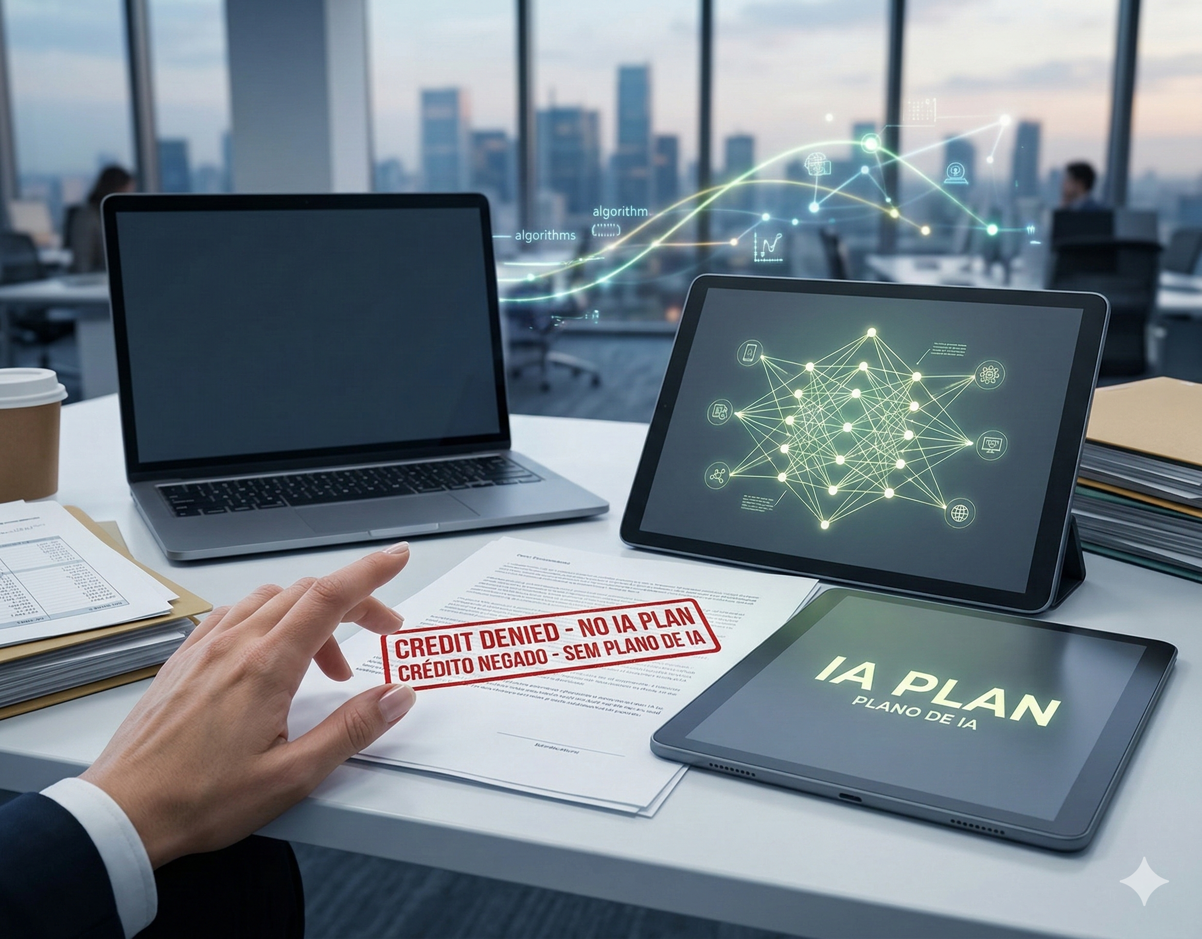 Imagem de capa: Sem Plano de IA, Sem Crédito: O Novo Risco para as Empresas