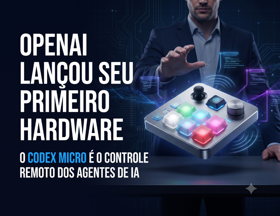 Imagem de capa: OpenAI Lançou Seu Primeiro Hardware: O Codex Micro É o Controle Remoto dos Agentes de IA