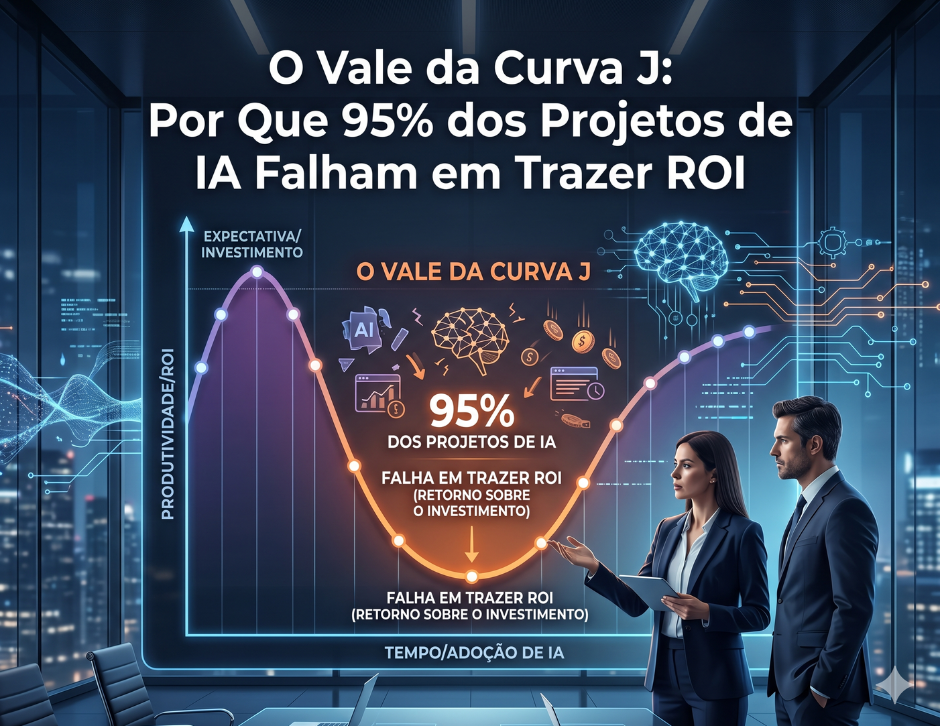 Imagem de capa: O Vale da Curva J: Por Que 95% dos Projetos de IA Falham em Trazer ROI