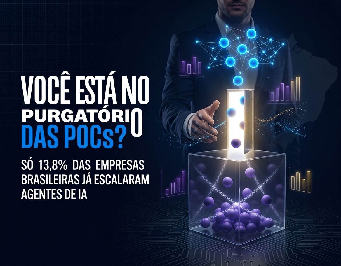 Imagem de capa: Você Está no Purgatório das POCs? Só 13,8% das Empresas Brasileiras Já Escalaram Agentes de IA