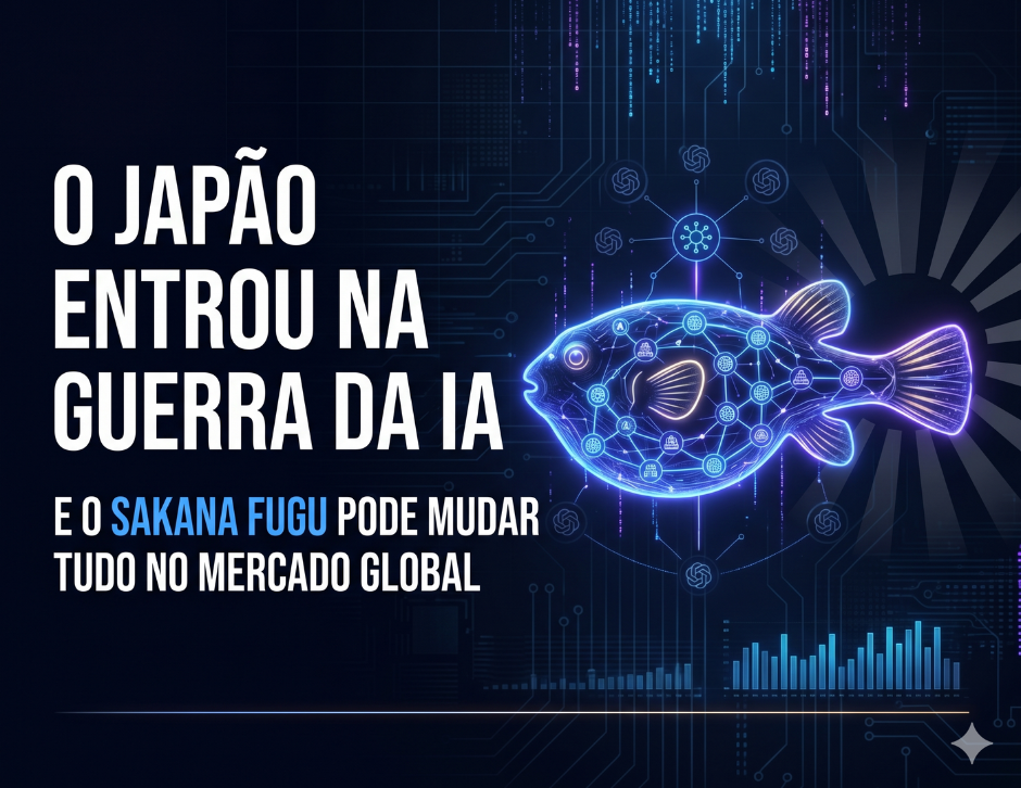 Imagem de capa: O Japão Entrou na Guerra da IA e o Sakana Fugu Pode Mudar Tudo no Mercado Global
